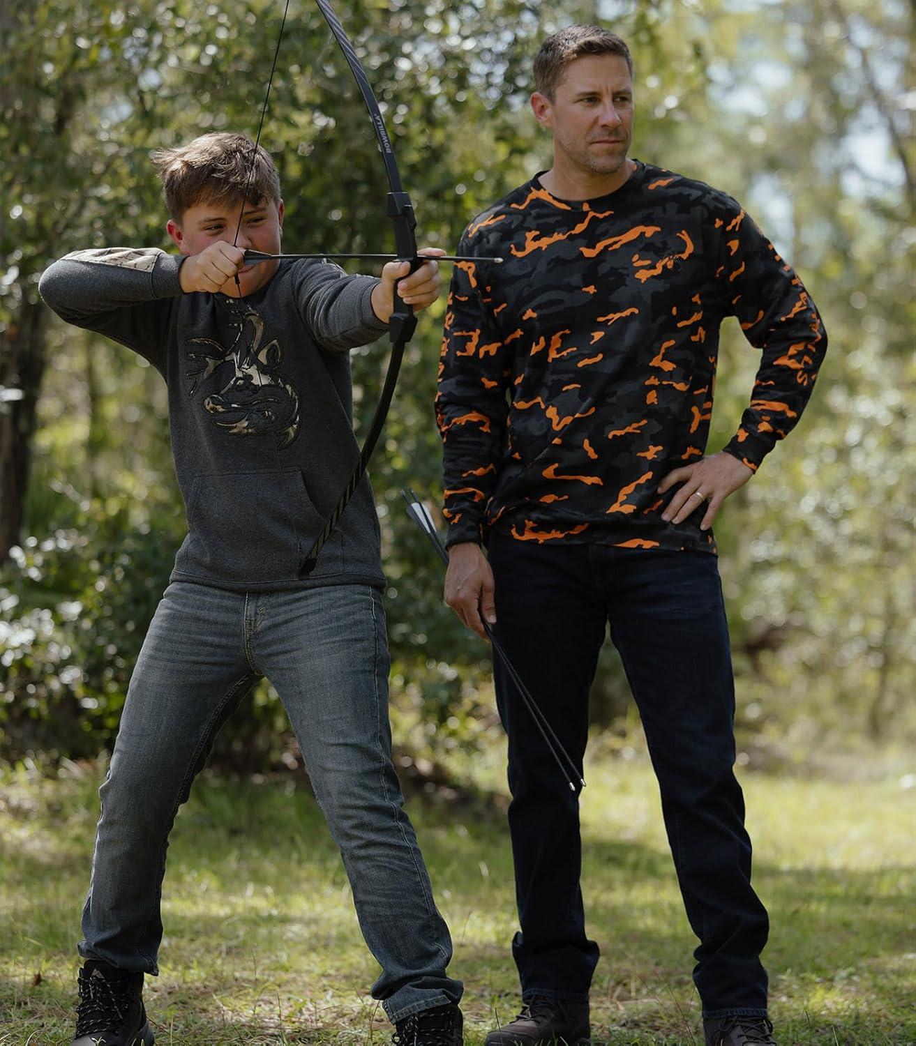 imageLegendary Whitetails Kids Pullover Hoodie Camo Sweatshirt Comfy VNeck DesignCharcoal Heather