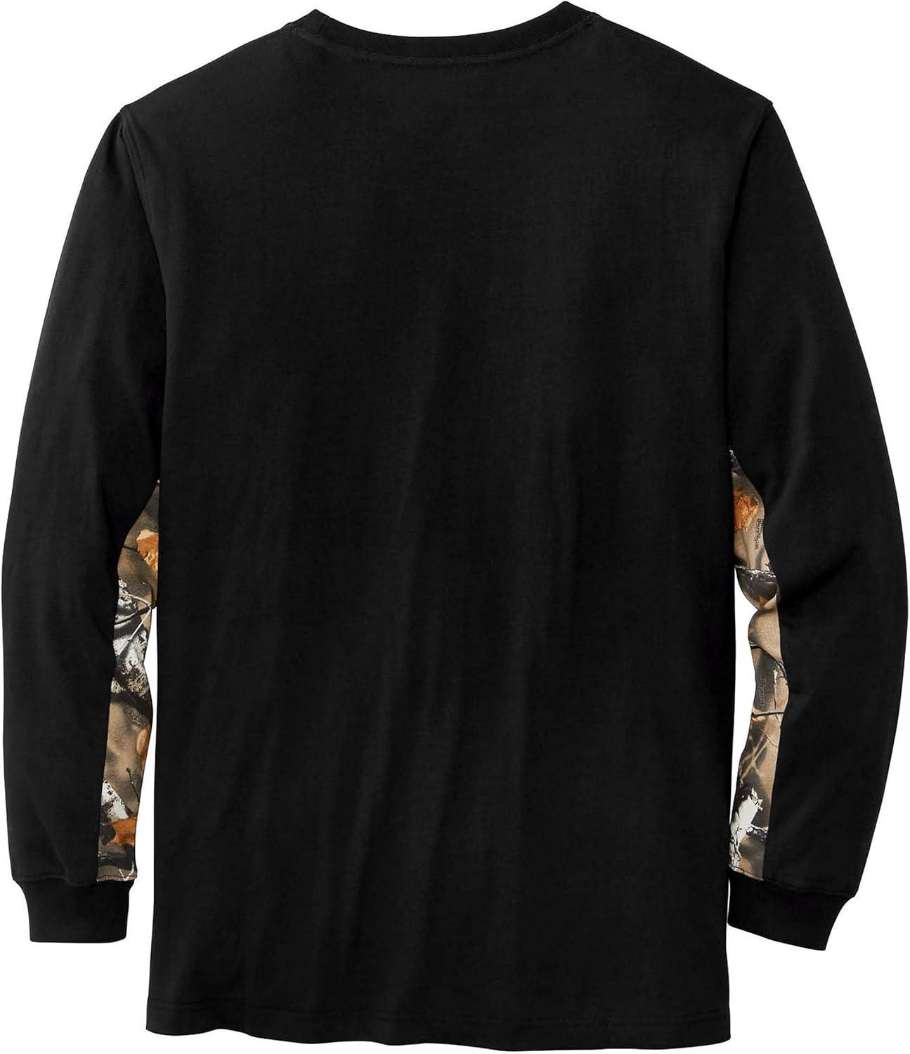 imageLegendary Whitetails Mens Backcountry Long Sleeve Camo Tshirt Casual Crewneck Pullover Regular FitBlack