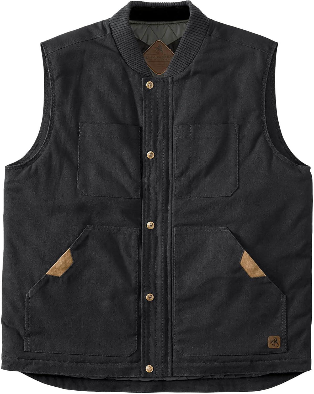 imageLegendary Whitetails Mens Concealed Carry CCW Vest with Two Holsters WaterRepellent Canvas InsulatedOnyx