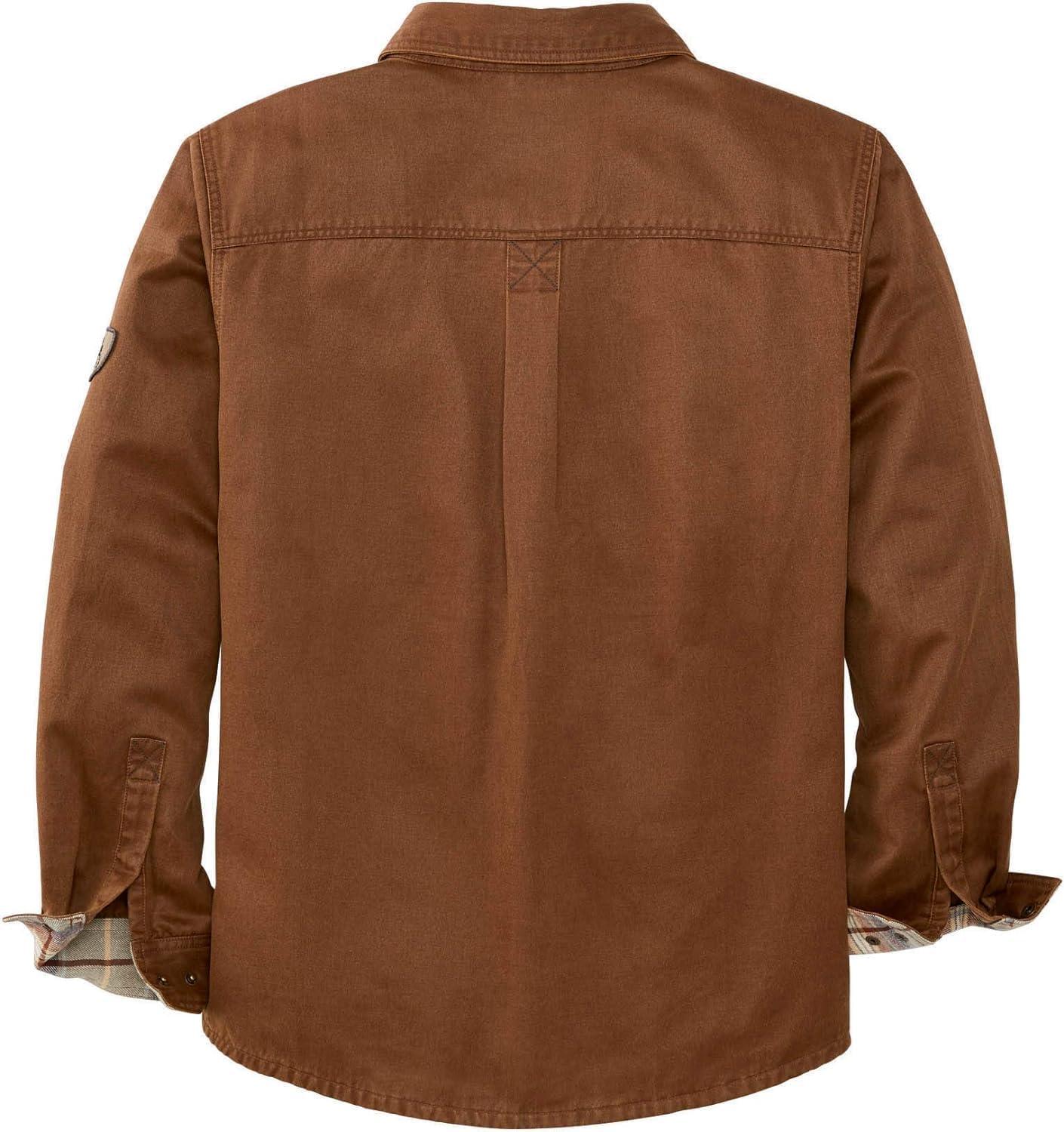 imageLegendary Whitetails Mens Flannel Lined Shirt Jacket Waxed Cotton Water ResistantCopper Rust