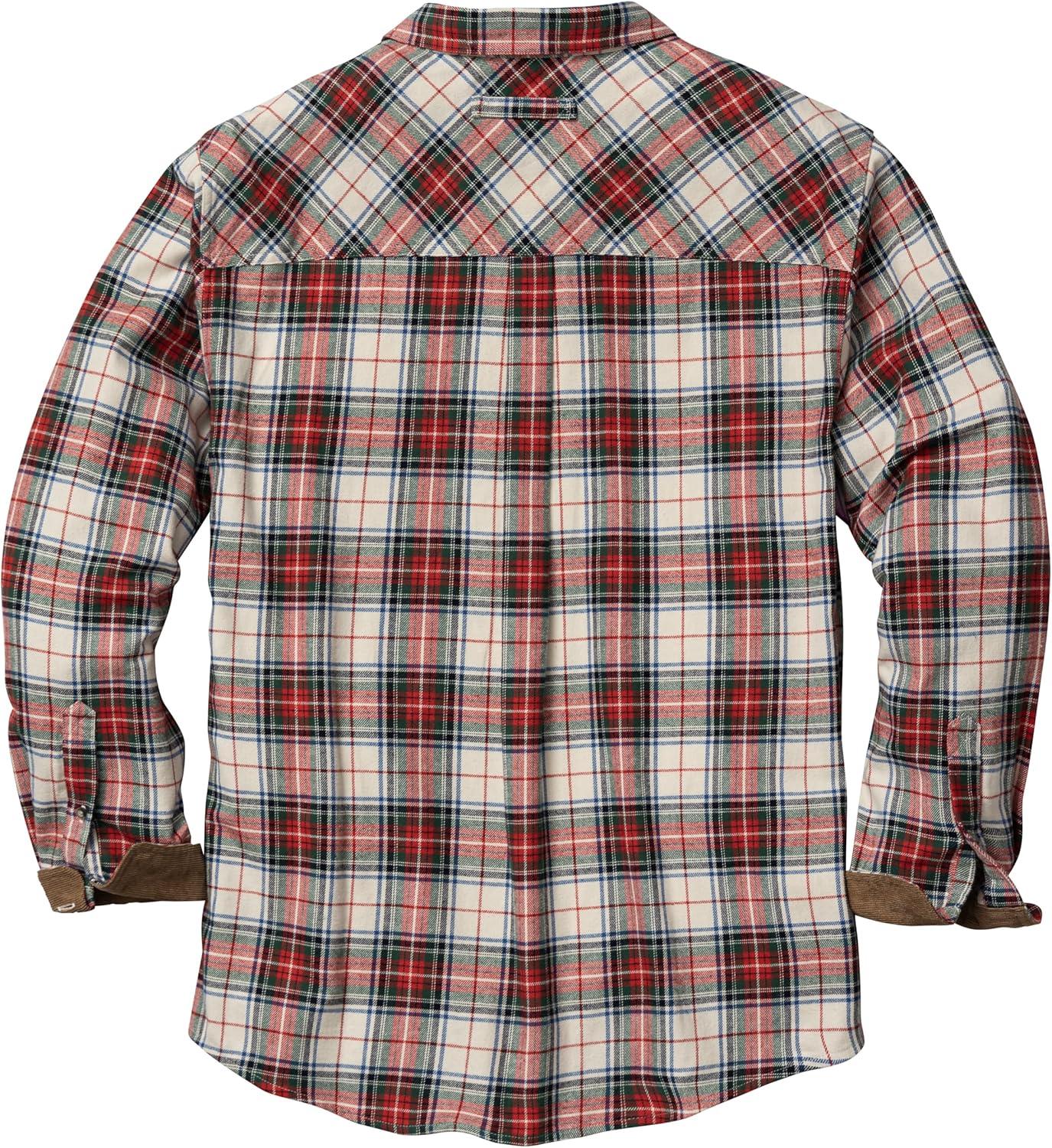 imageLegendary Whitetails Mens Flannel Shirt Long Sleeve Button Down 100 CottonAlpine Celebration Plaid