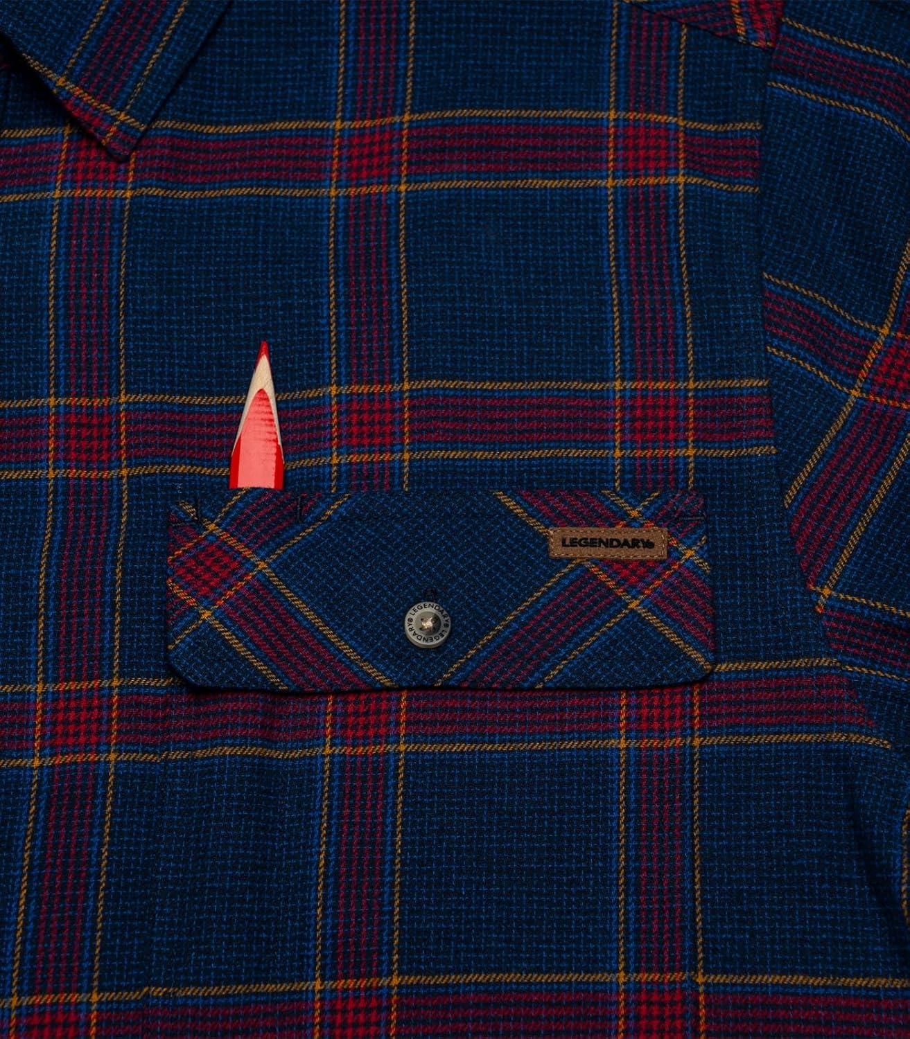 imageLegendary Whitetails Mens Flannel Shirt Long Sleeve Button Down 100 CottonAmerican Treasure Plaid