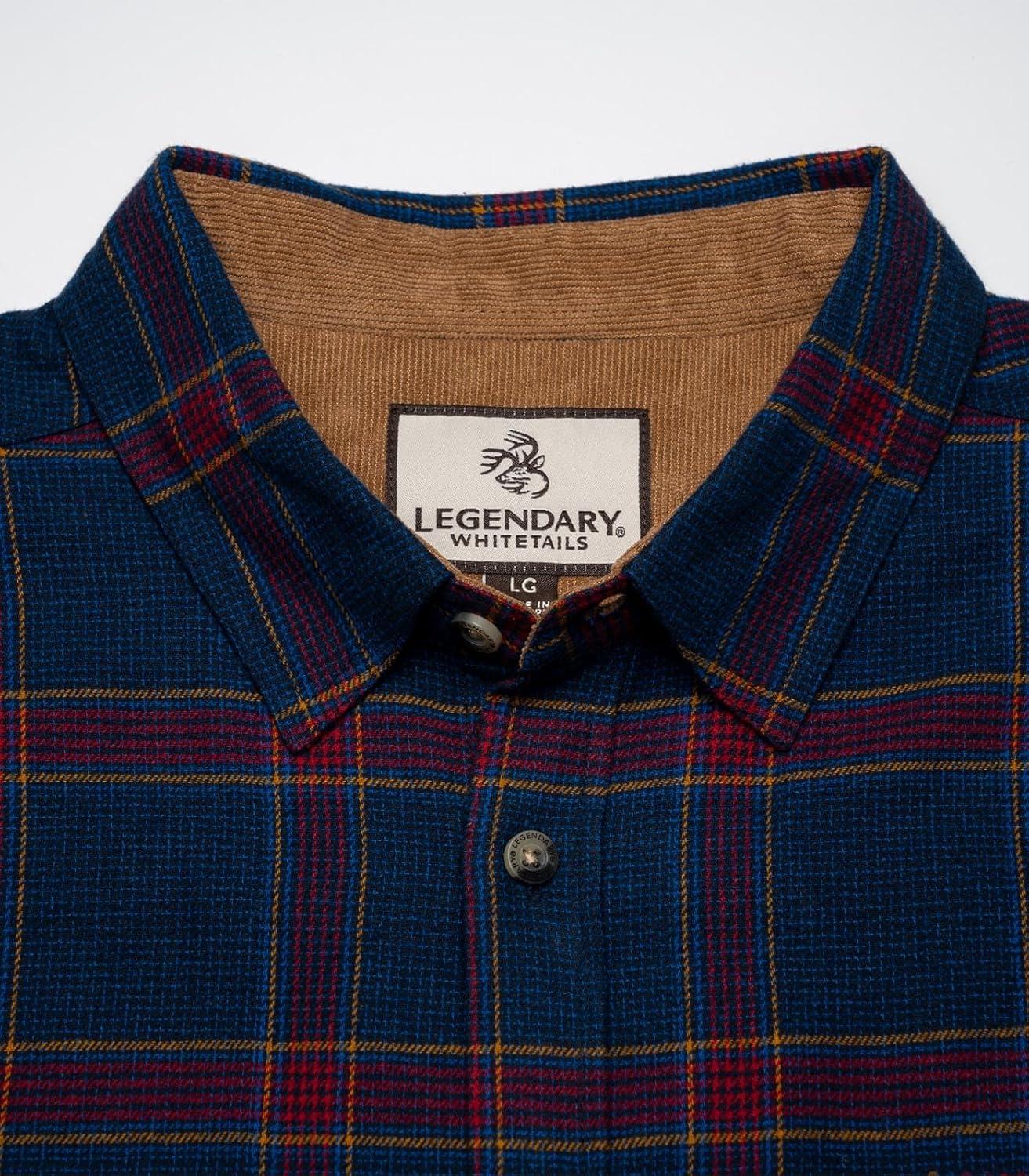 imageLegendary Whitetails Mens Flannel Shirt Long Sleeve Button Down 100 CottonAmerican Treasure Plaid