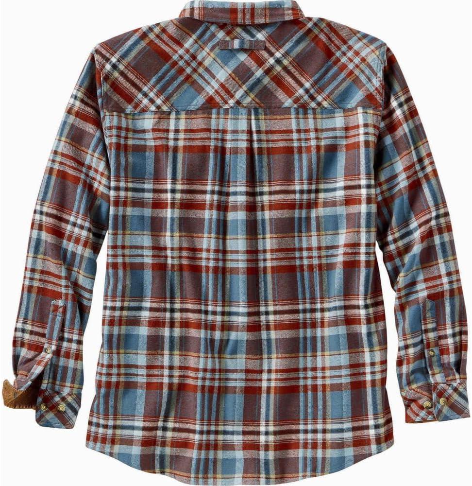 imageLegendary Whitetails Mens Flannel Shirt Long Sleeve Button Down 100 CottonBarnwood Slate Plaid
