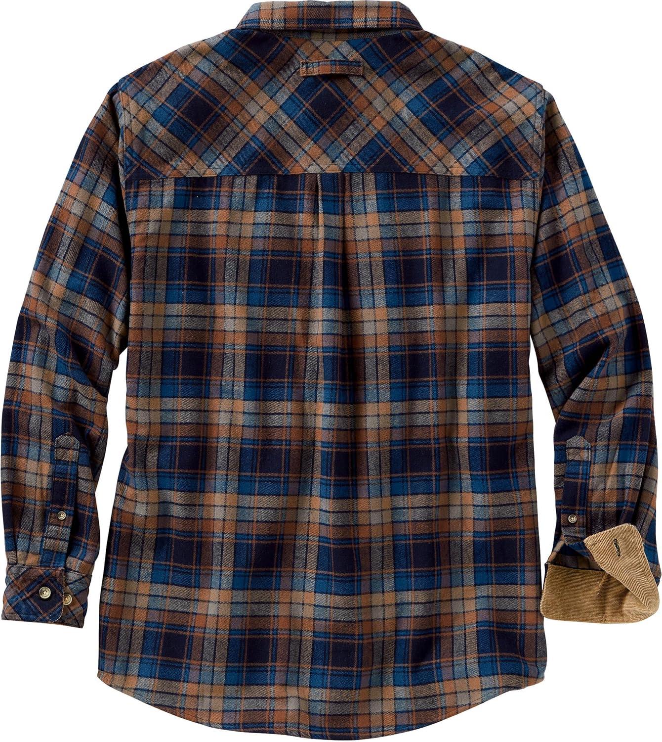 imageLegendary Whitetails Mens Flannel Shirt Long Sleeve Button Down 100 CottonBrownstone Plaid
