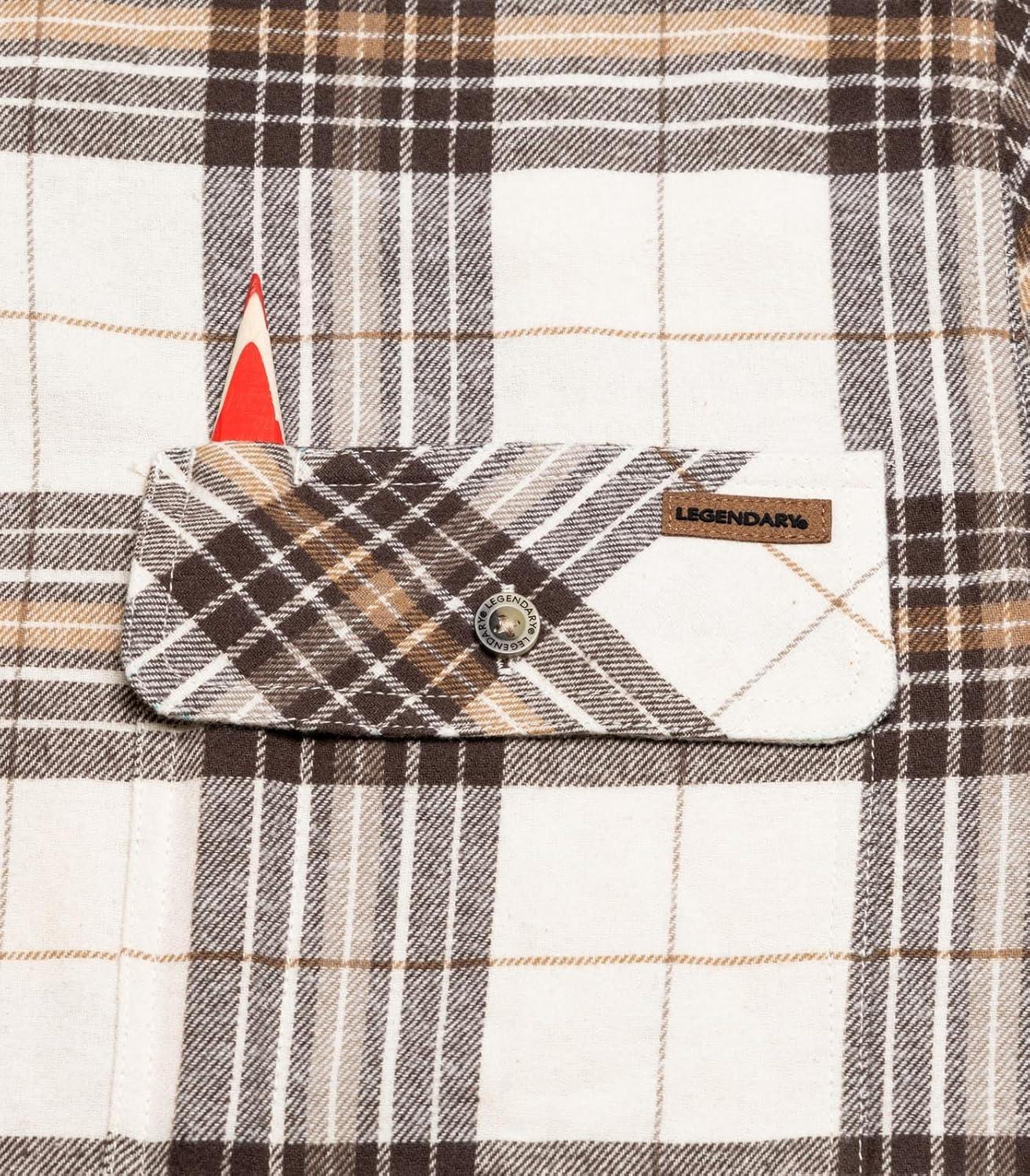 imageLegendary Whitetails Mens Flannel Shirt Long Sleeve Button Down 100 CottonHorned Buck Plaid