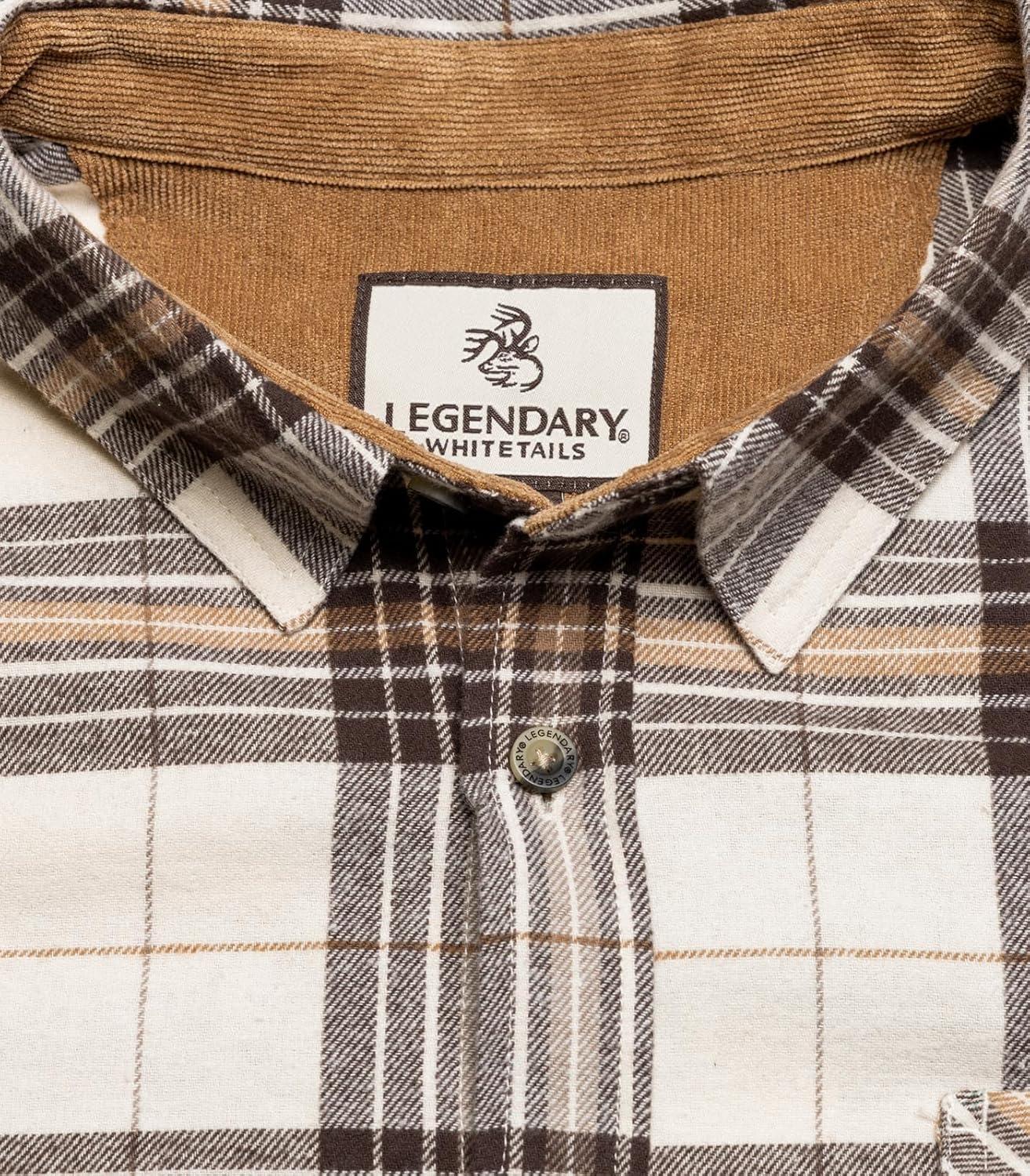 imageLegendary Whitetails Mens Flannel Shirt Long Sleeve Button Down 100 CottonHorned Buck Plaid