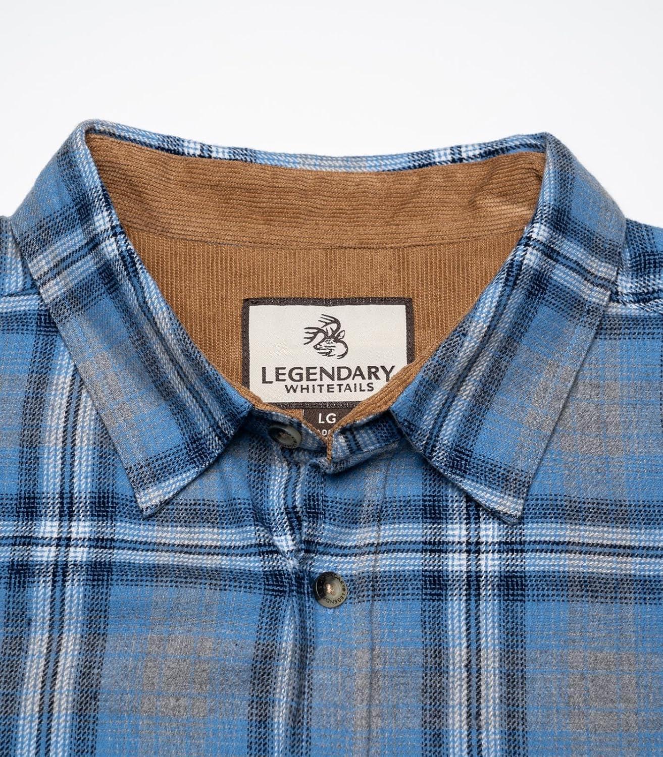 imageLegendary Whitetails Mens Flannel Shirt Long Sleeve Button Down 100 CottonMayberry Plaid