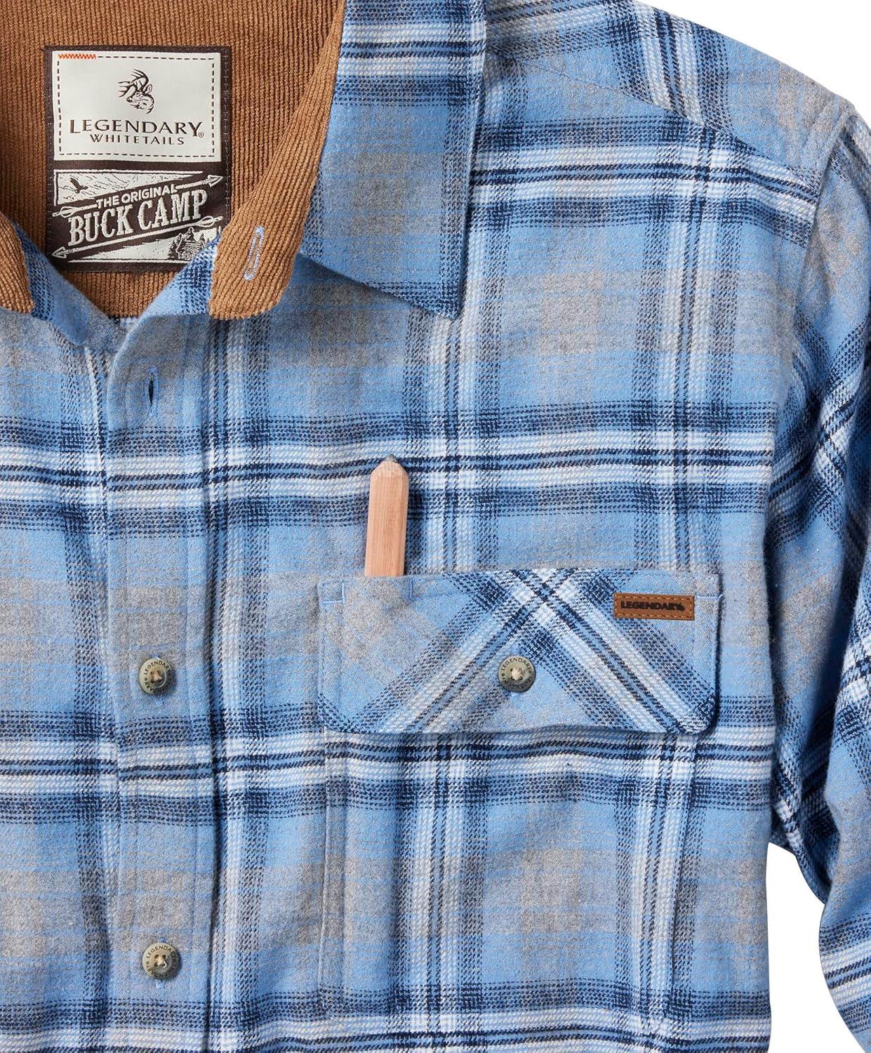 imageLegendary Whitetails Mens Flannel Shirt Long Sleeve Button Down 100 CottonMayberry Plaid