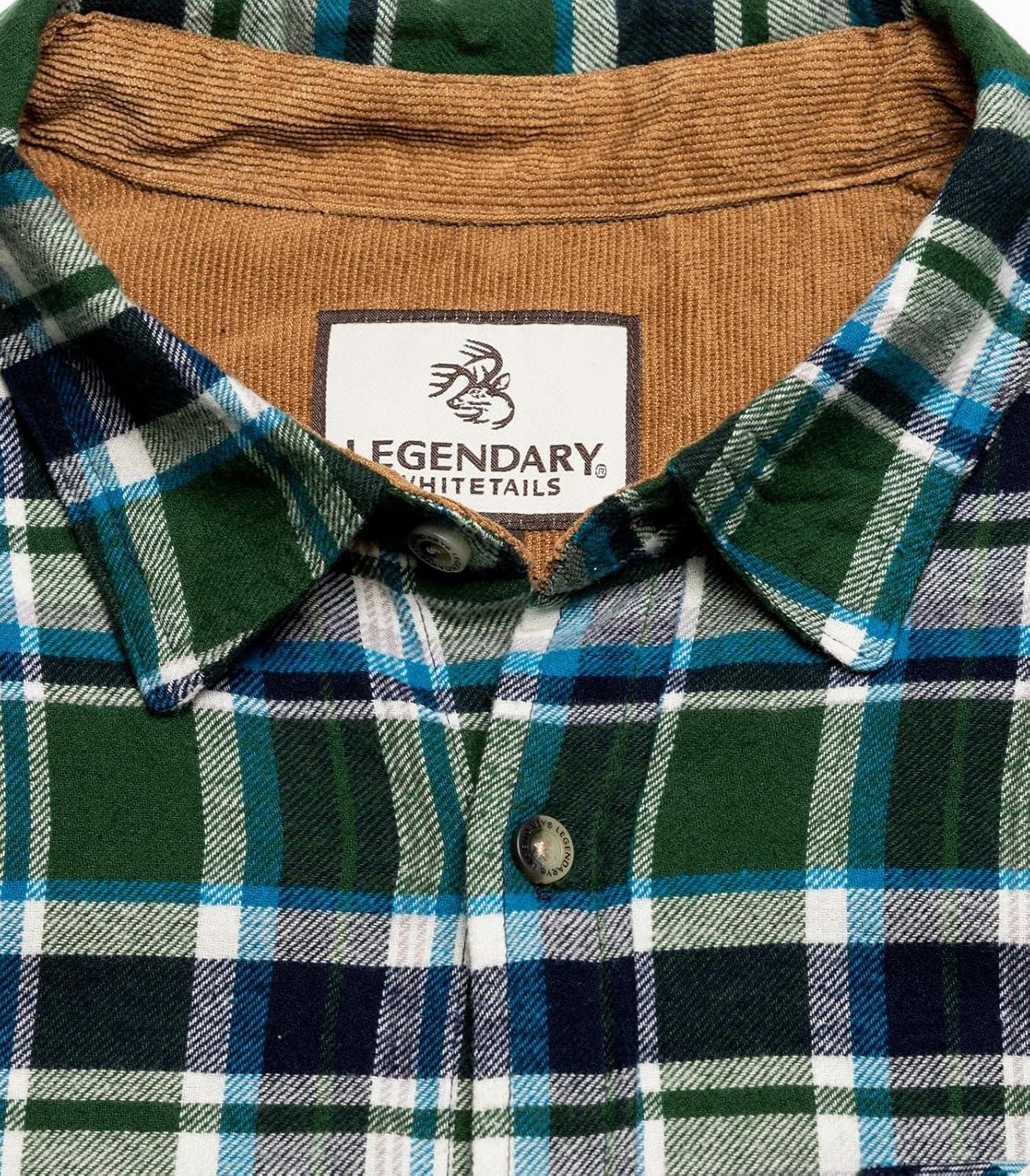 imageLegendary Whitetails Mens Flannel Shirt Long Sleeve Button Down 100 CottonPike Place Plaid