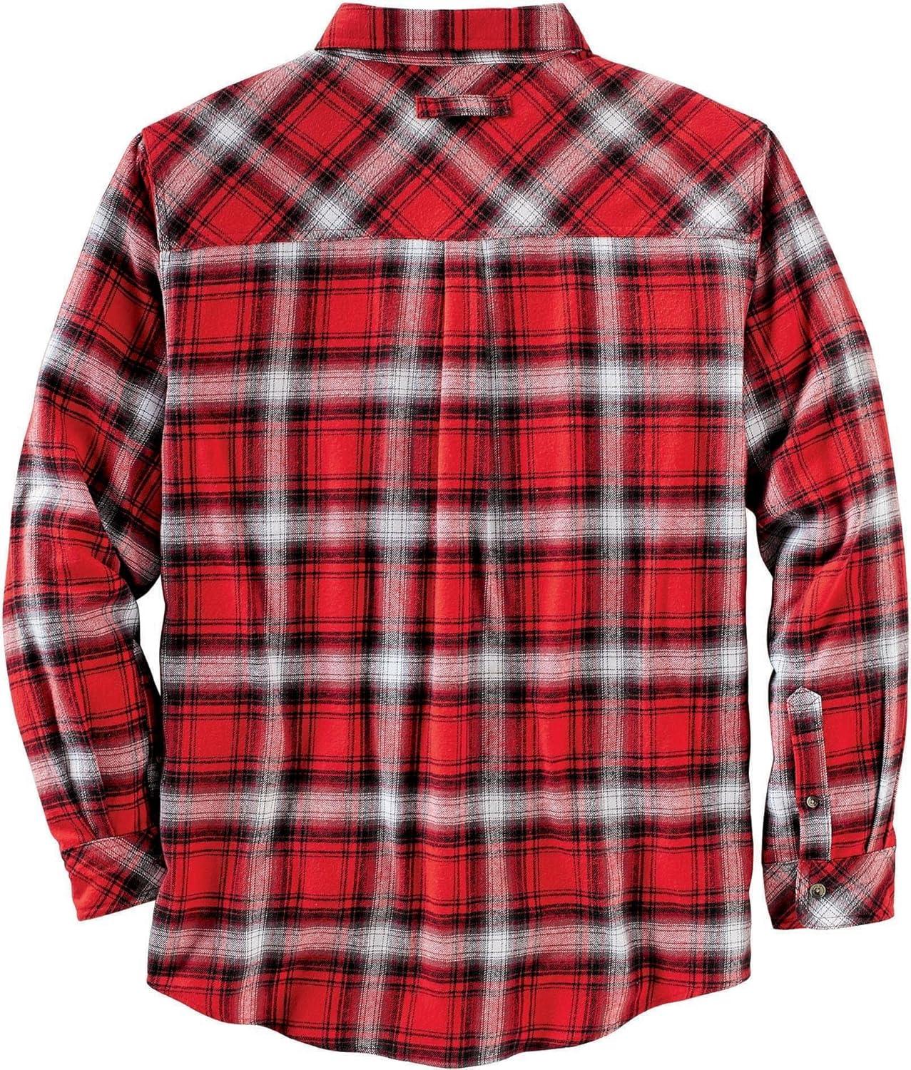 imageLegendary Whitetails Mens Flannel Shirt Long Sleeve Button Down 100 CottonRacing Red Plaid