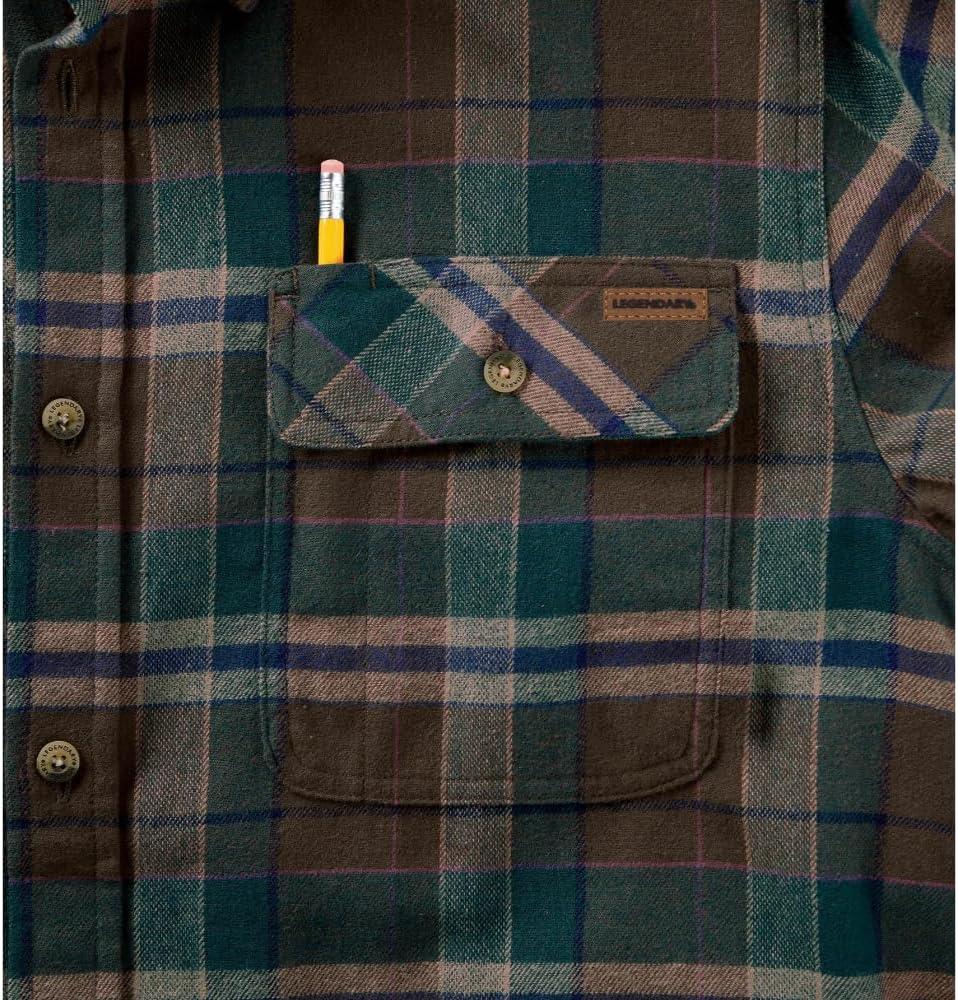 imageLegendary Whitetails Mens Flannel Shirt Long Sleeve Button Down 100 CottonSmoky Mountain Plaid