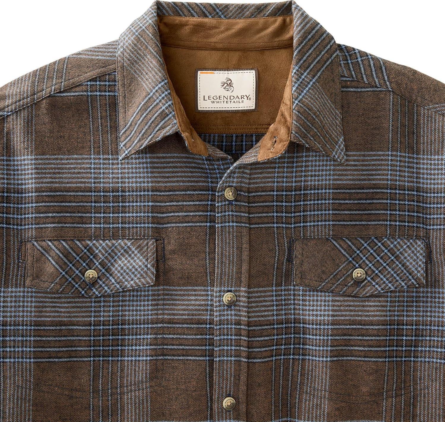 imageLegendary Whitetails Mens Flannel Shirt Long Sleeve Button Down Relaxed FitReal Chocolate Melange