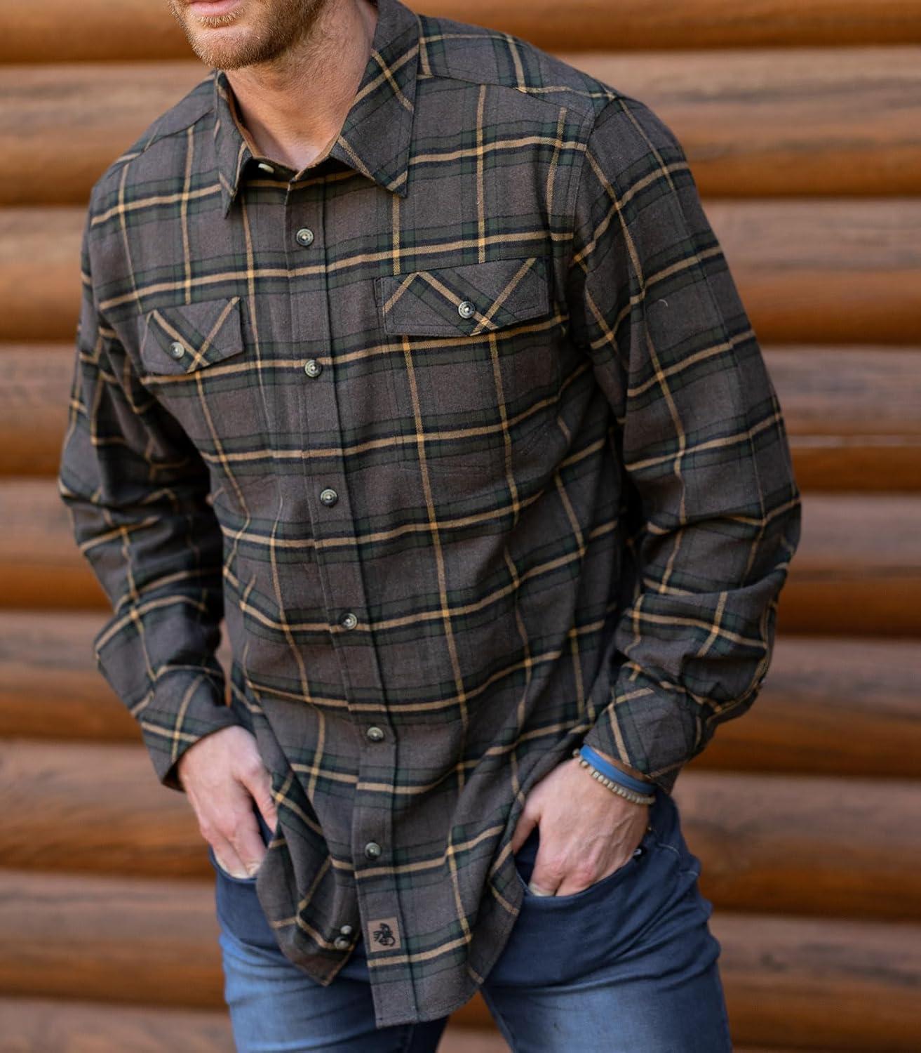 imageLegendary Whitetails Mens Flannel Shirt Long Sleeve Button Down Relaxed FitSeed to Harvest Plaid