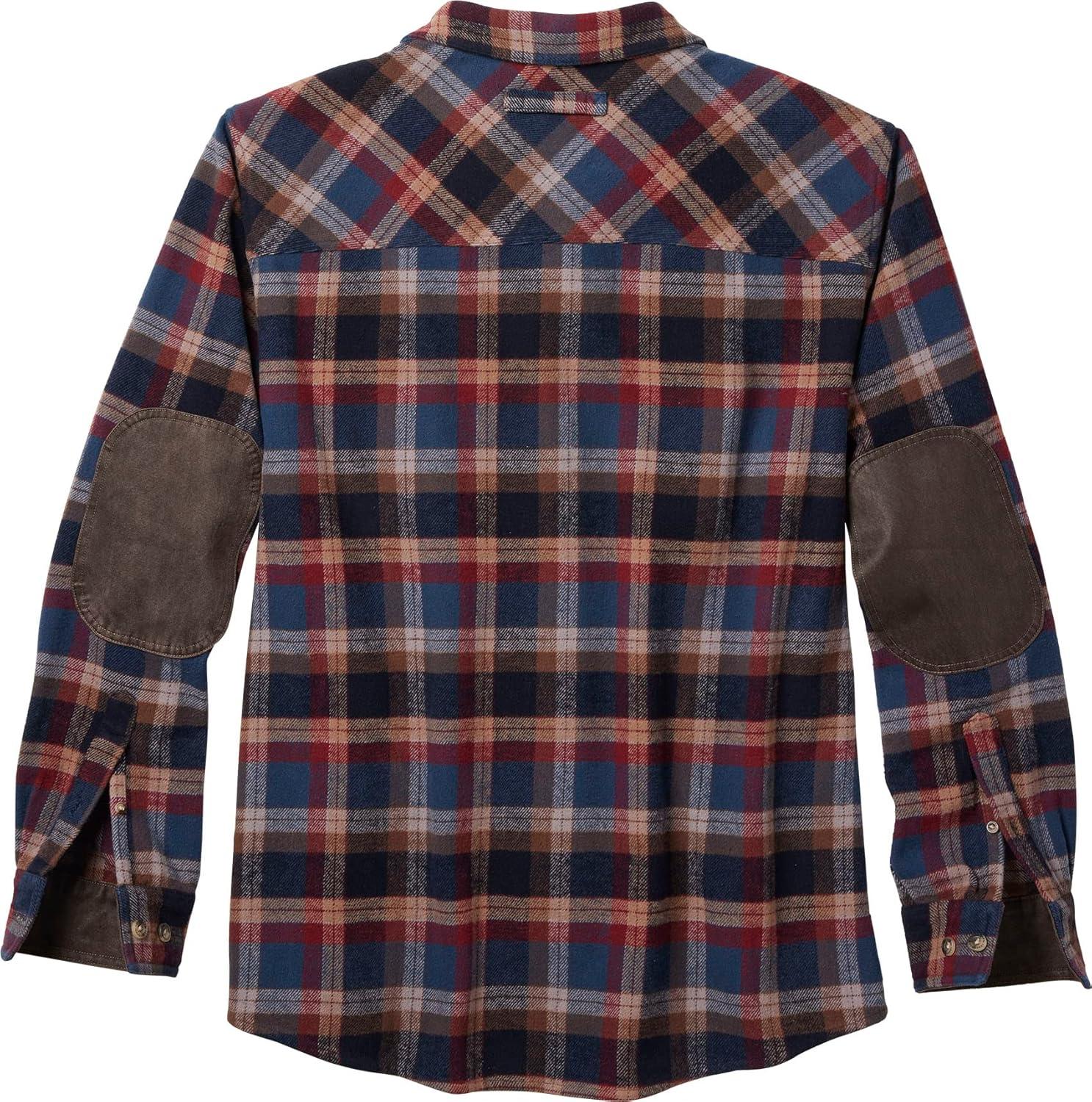 imageLegendary Whitetails Mens Heavyweight Flannel Shirt Long Sleeve Button Up 100 CottonColonial Plaid
