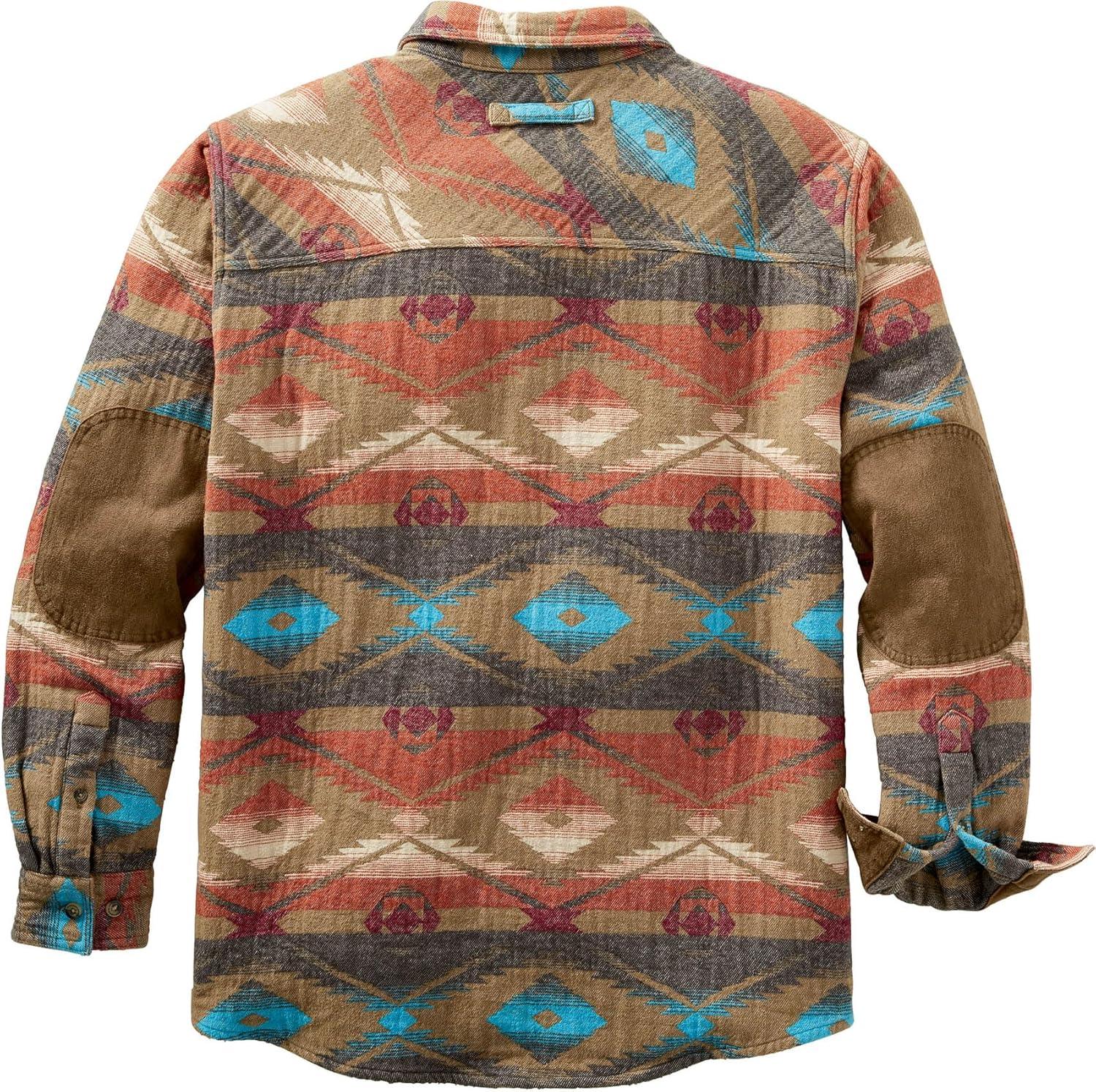 imageLegendary Whitetails Mens Heavyweight Flannel Shirt Long Sleeve Button Up 100 CottonDesert Oasis