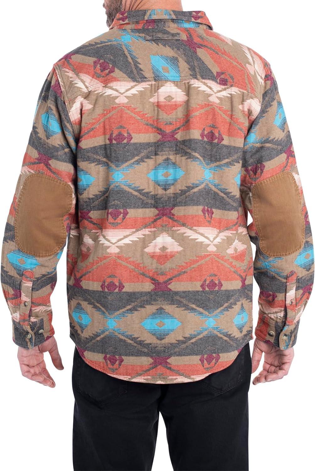 imageLegendary Whitetails Mens Heavyweight Flannel Shirt Long Sleeve Button Up 100 CottonDesert Oasis