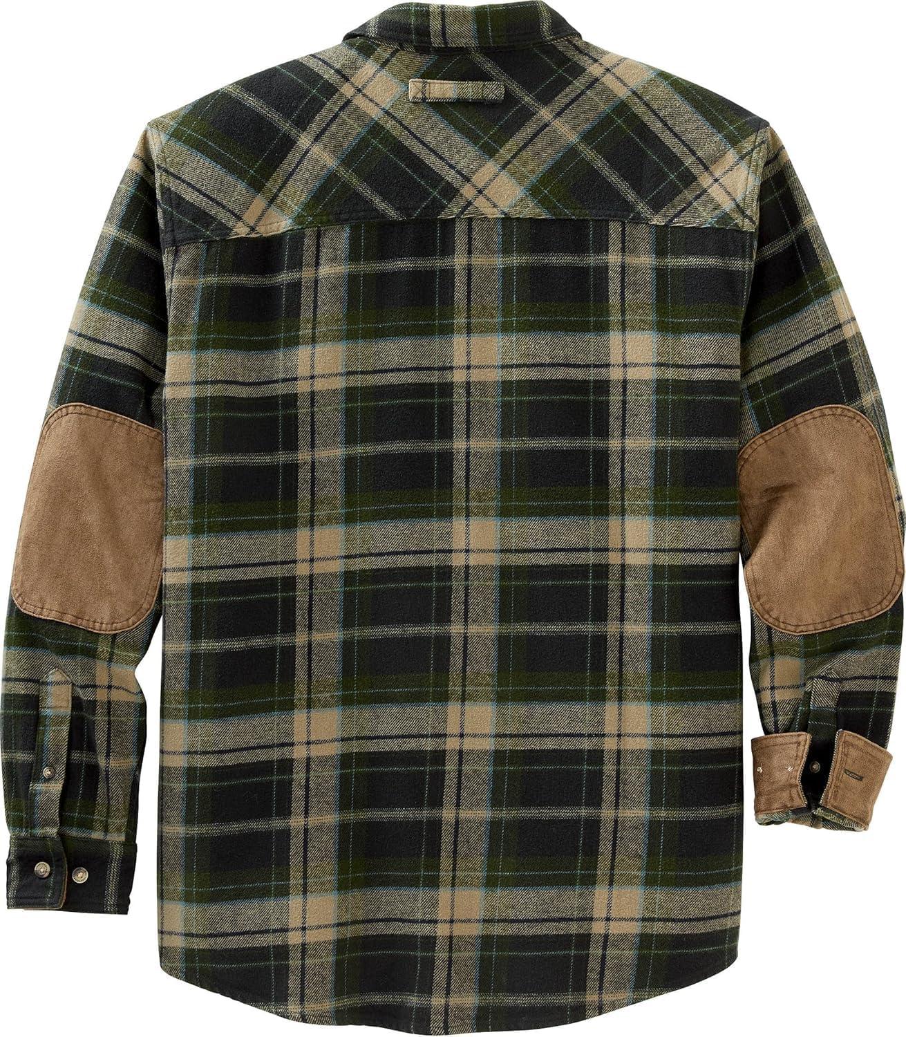 imageLegendary Whitetails Mens Heavyweight Flannel Shirt Long Sleeve Button Up 100 CottonMallard Plaid