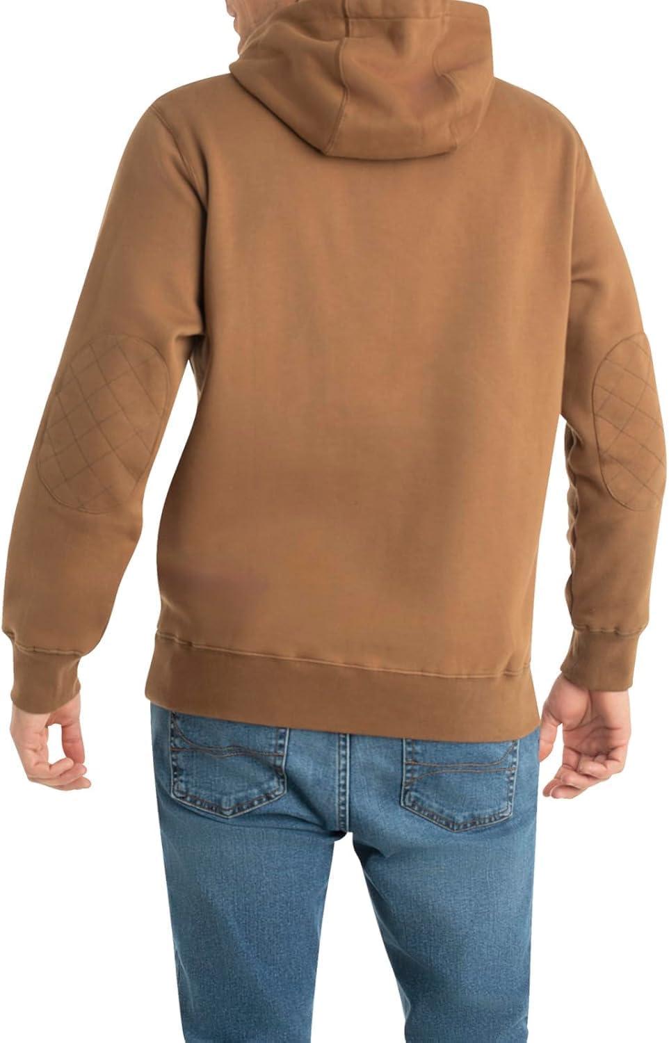 imageLegendary Whitetails Mens Hoodie Quarter Zip Quilted Sweatshirt Double Layered Lined HoodRawhide