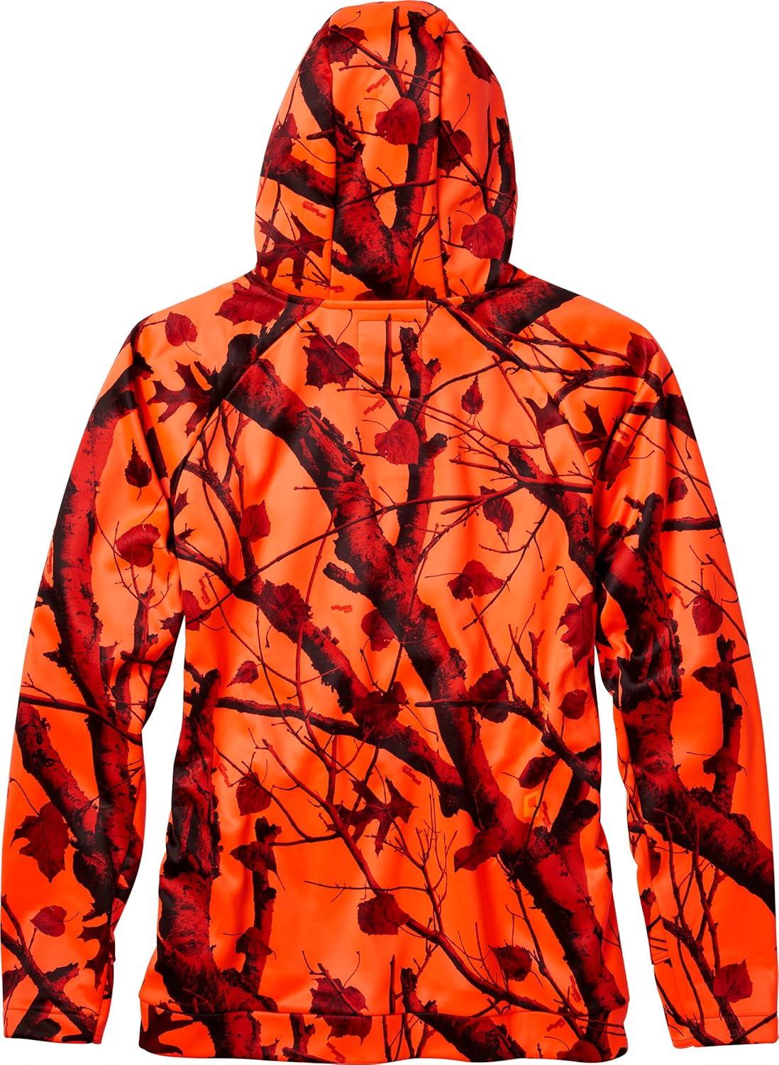 imageLegendary Whitetails Mens Huntguard Bullfrog Technical Softshell Gaiter HoodieBig Game 360 Blaze Orange