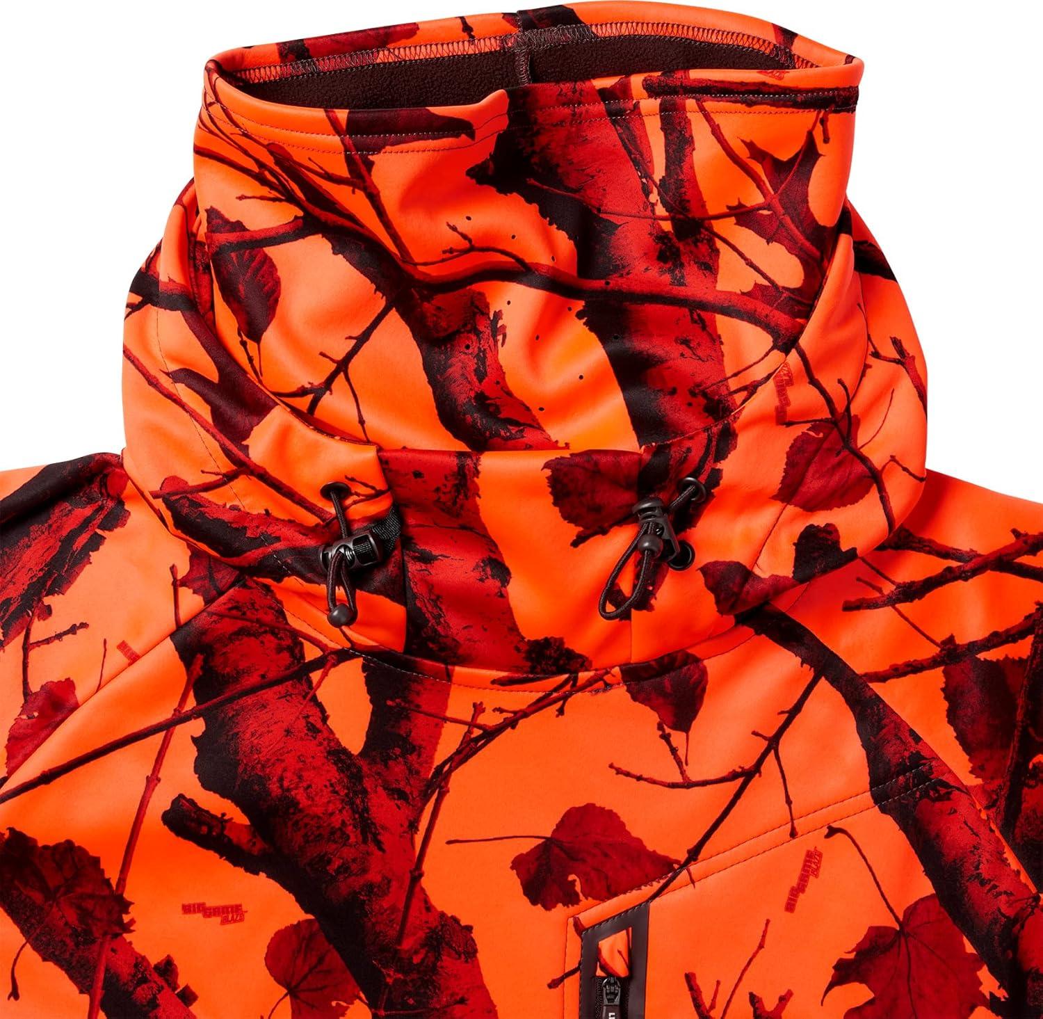 imageLegendary Whitetails Mens Huntguard Bullfrog Technical Softshell Gaiter HoodieBig Game 360 Blaze Orange