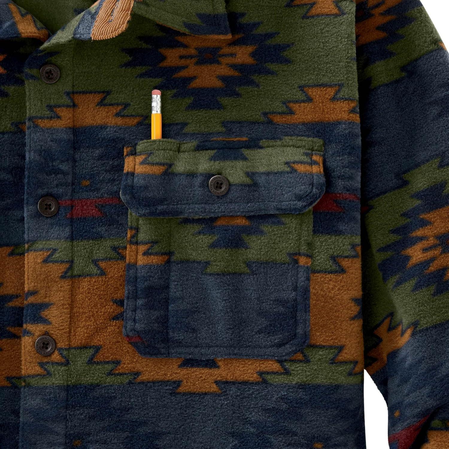 imageLegendary Whitetails Mens Long Sleeve Fleece Button Up Heavyweight ShirtAsphalt Ridge