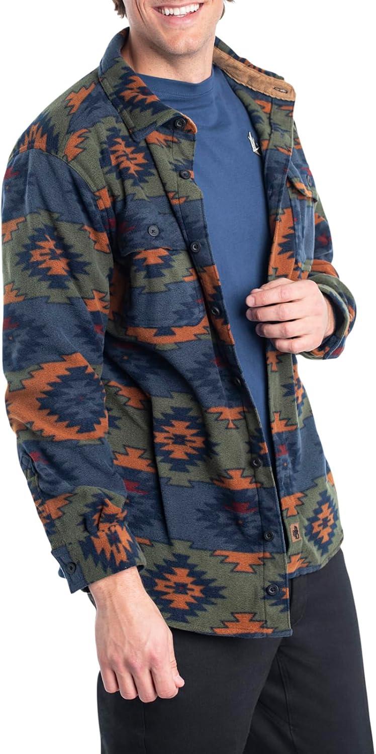 imageLegendary Whitetails Mens Long Sleeve Fleece Button Up Heavyweight ShirtAsphalt Ridge