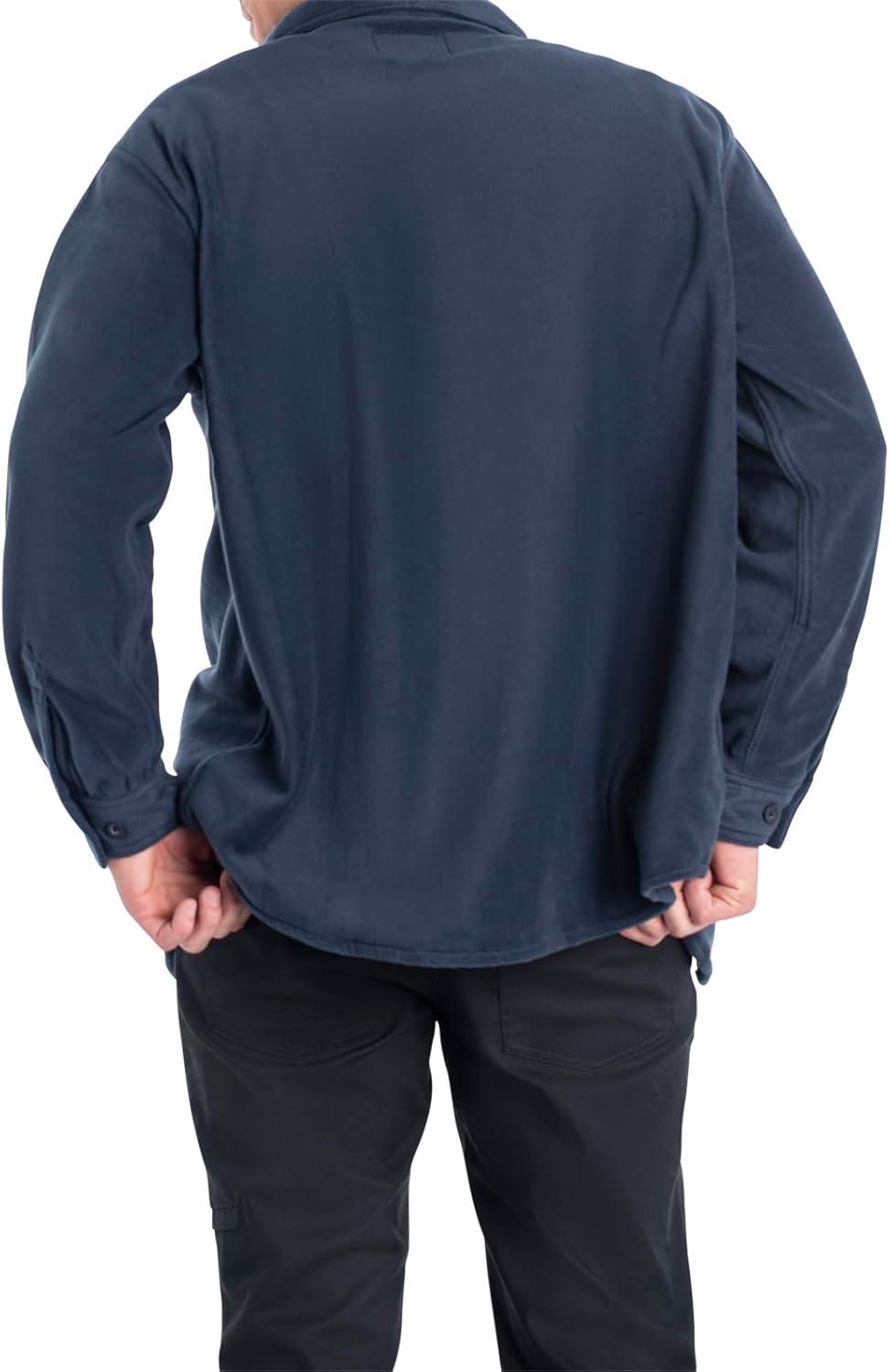 imageLegendary Whitetails Mens Long Sleeve Fleece Button Up Heavyweight ShirtNavy