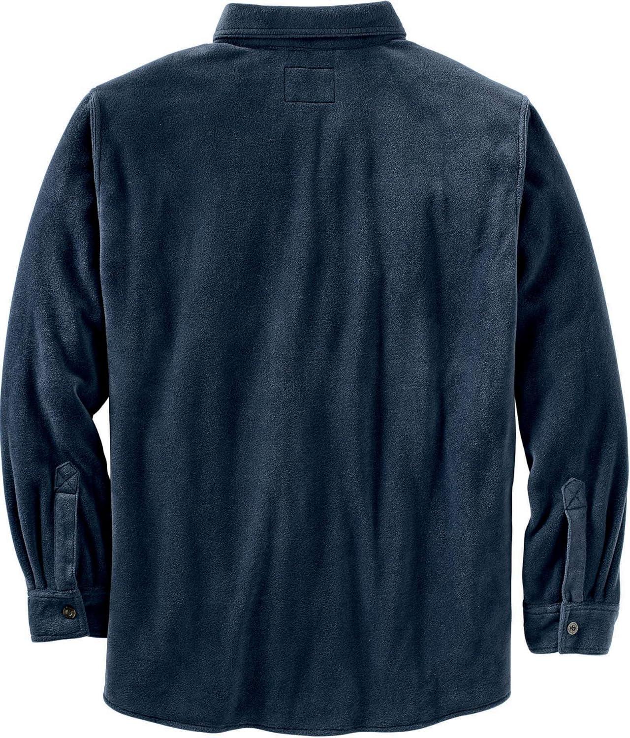 imageLegendary Whitetails Mens Long Sleeve Fleece Button Up Heavyweight ShirtNavy