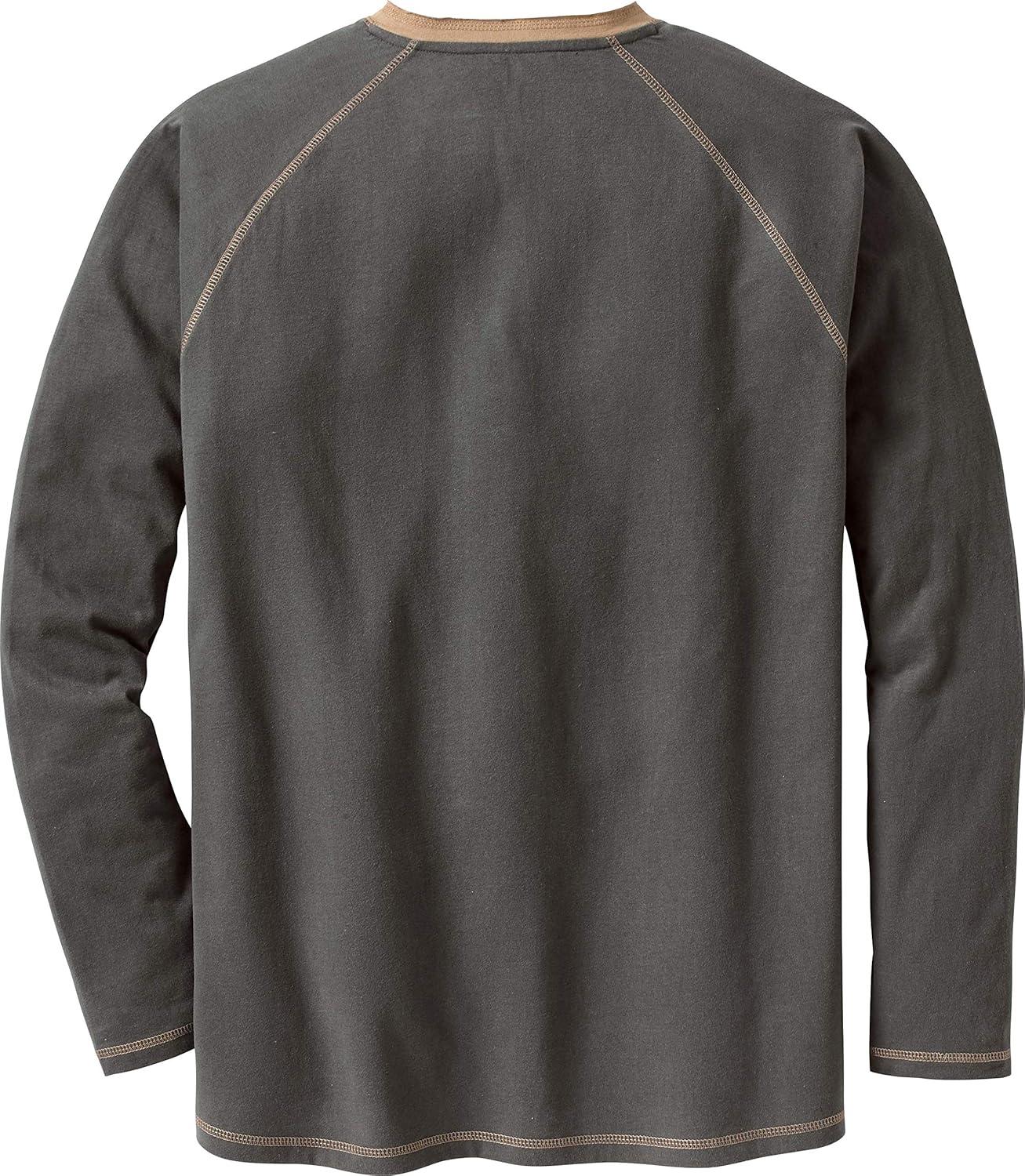 imageLegendary Whitetails Mens Long Sleeve Henley Shirt Button Up Casual Fit 100 CottonCharcoal