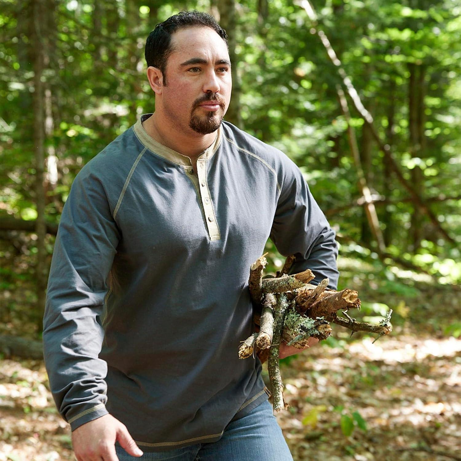 imageLegendary Whitetails Mens Long Sleeve Henley Shirt Button Up Casual Fit 100 CottonCharcoal