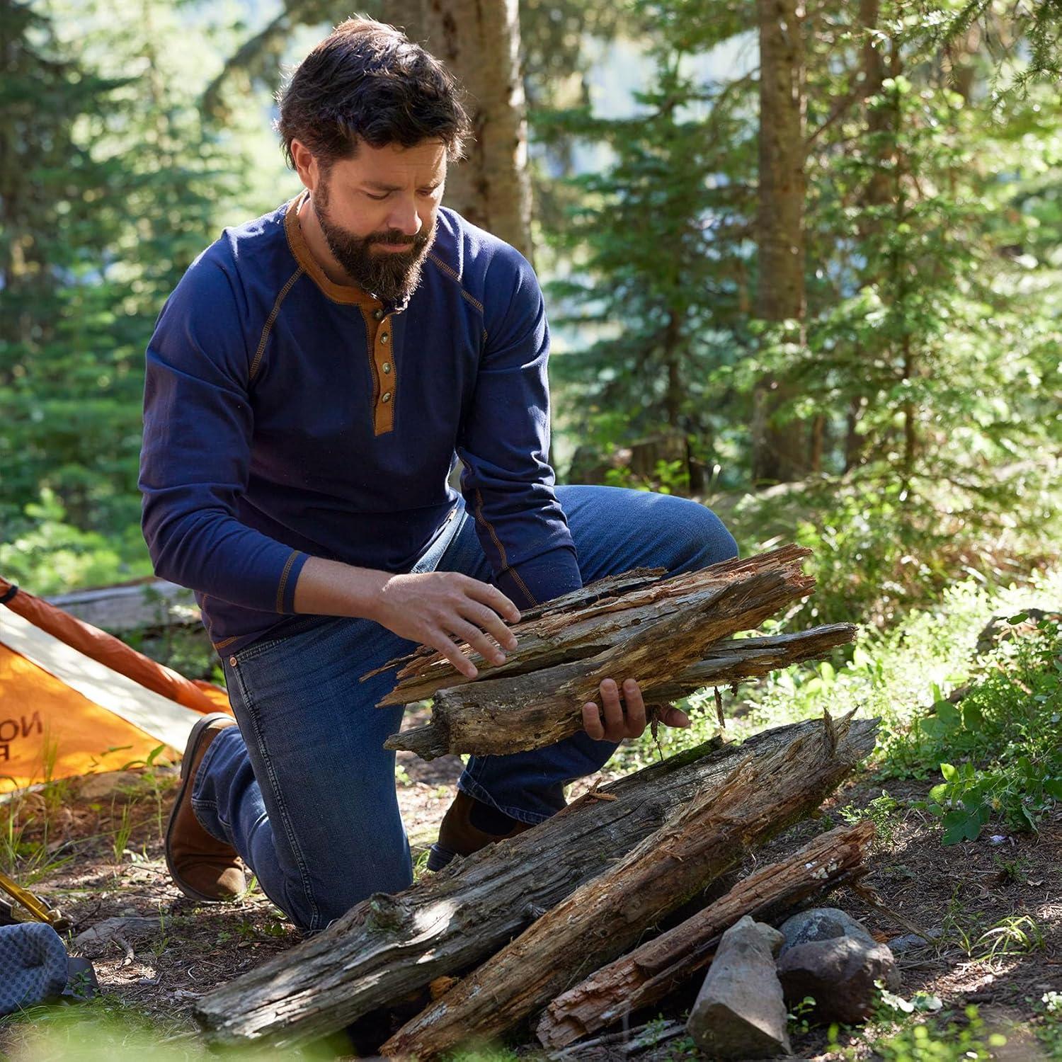 imageLegendary Whitetails Mens Long Sleeve Henley Shirt Button Up Casual Fit 100 CottonNavy