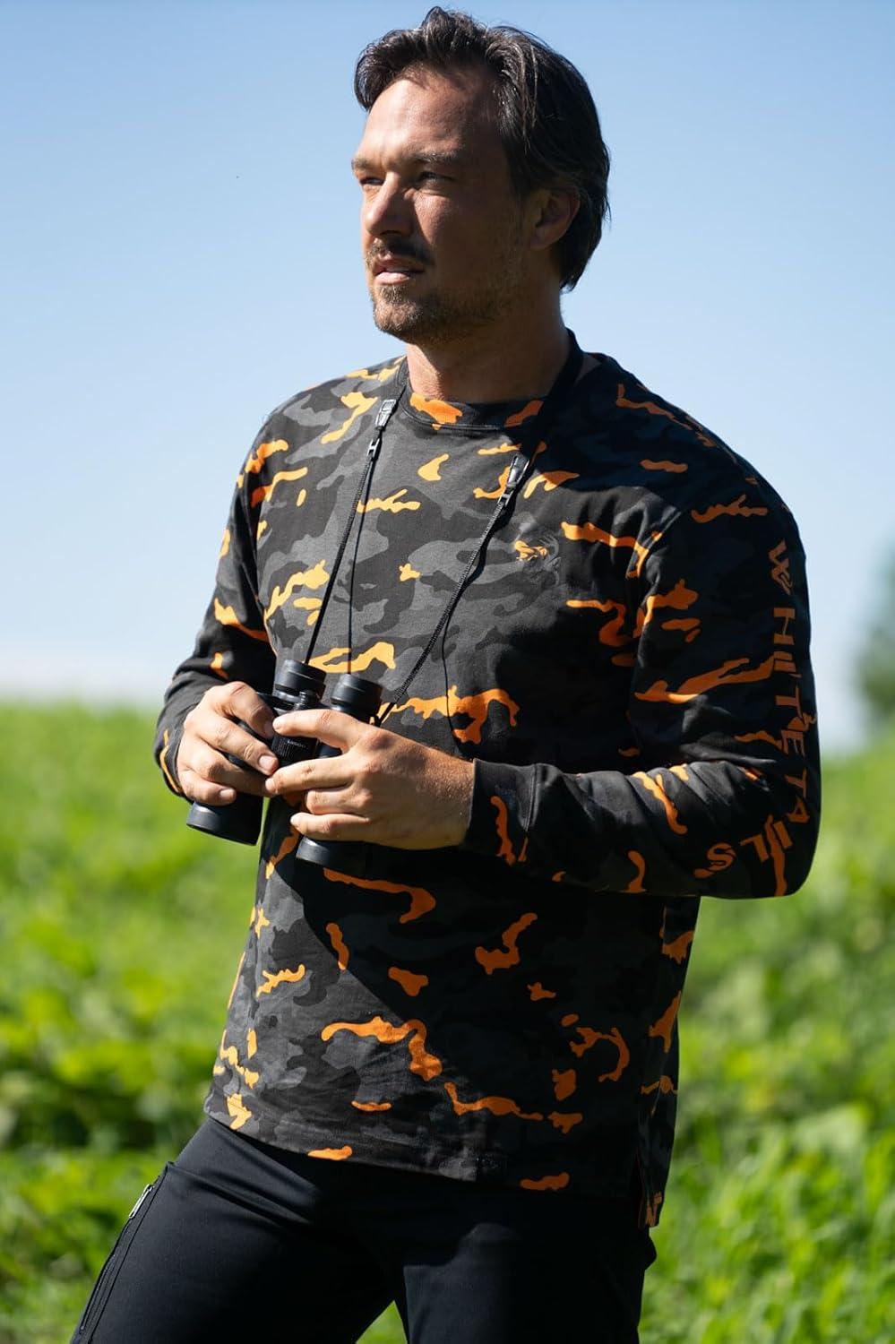 imageLegendary Whitetails Mens Long Sleeve TShirt Graphic Tee Preshrunk 100 Heavyweight CottonBlazing Camo