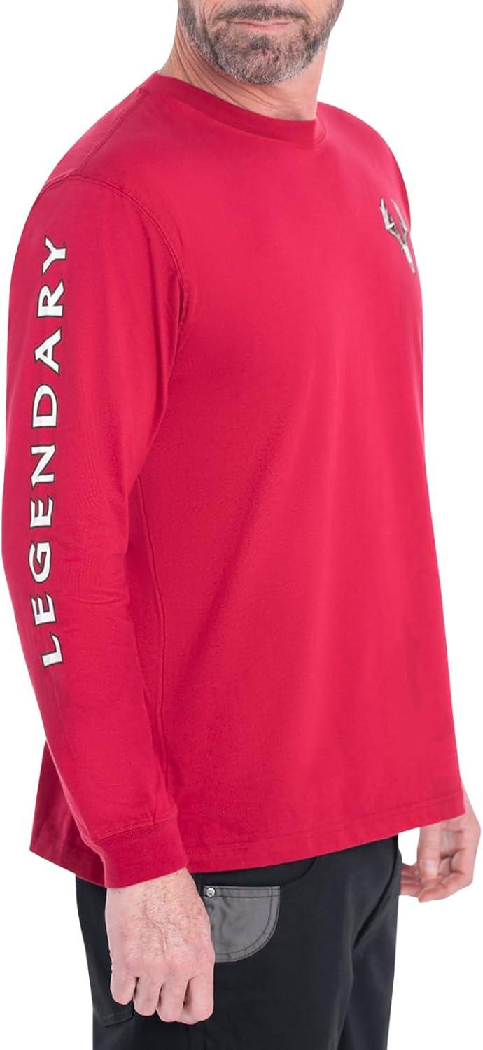 imageLegendary Whitetails Mens Long Sleeve TShirt Graphic Tee Preshrunk 100 Heavyweight CottonCardinal