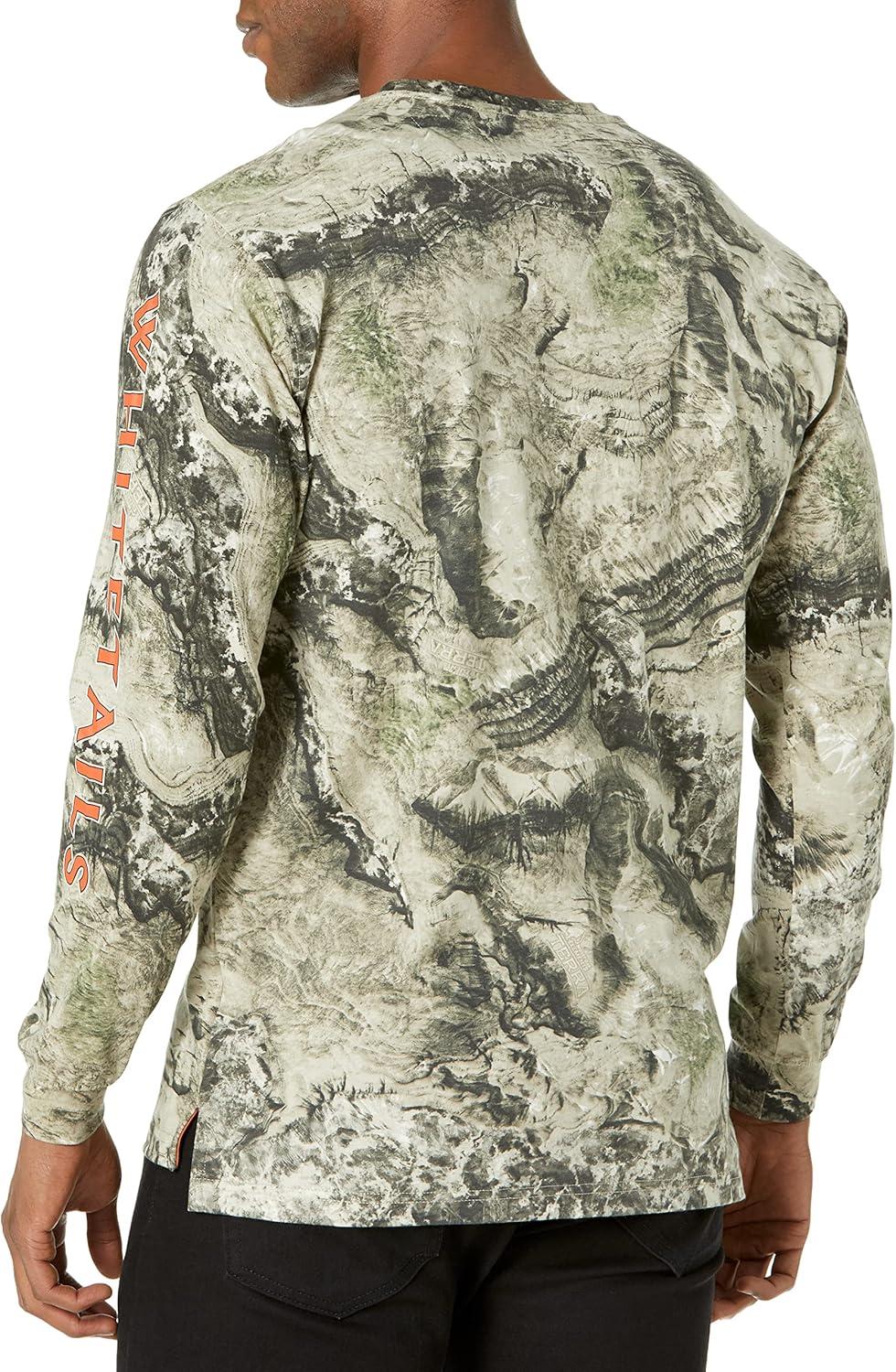 imageLegendary Whitetails Mens Long Sleeve TShirt Graphic Tee Preshrunk 100 Heavyweight CottonMossy Oak Coyote
