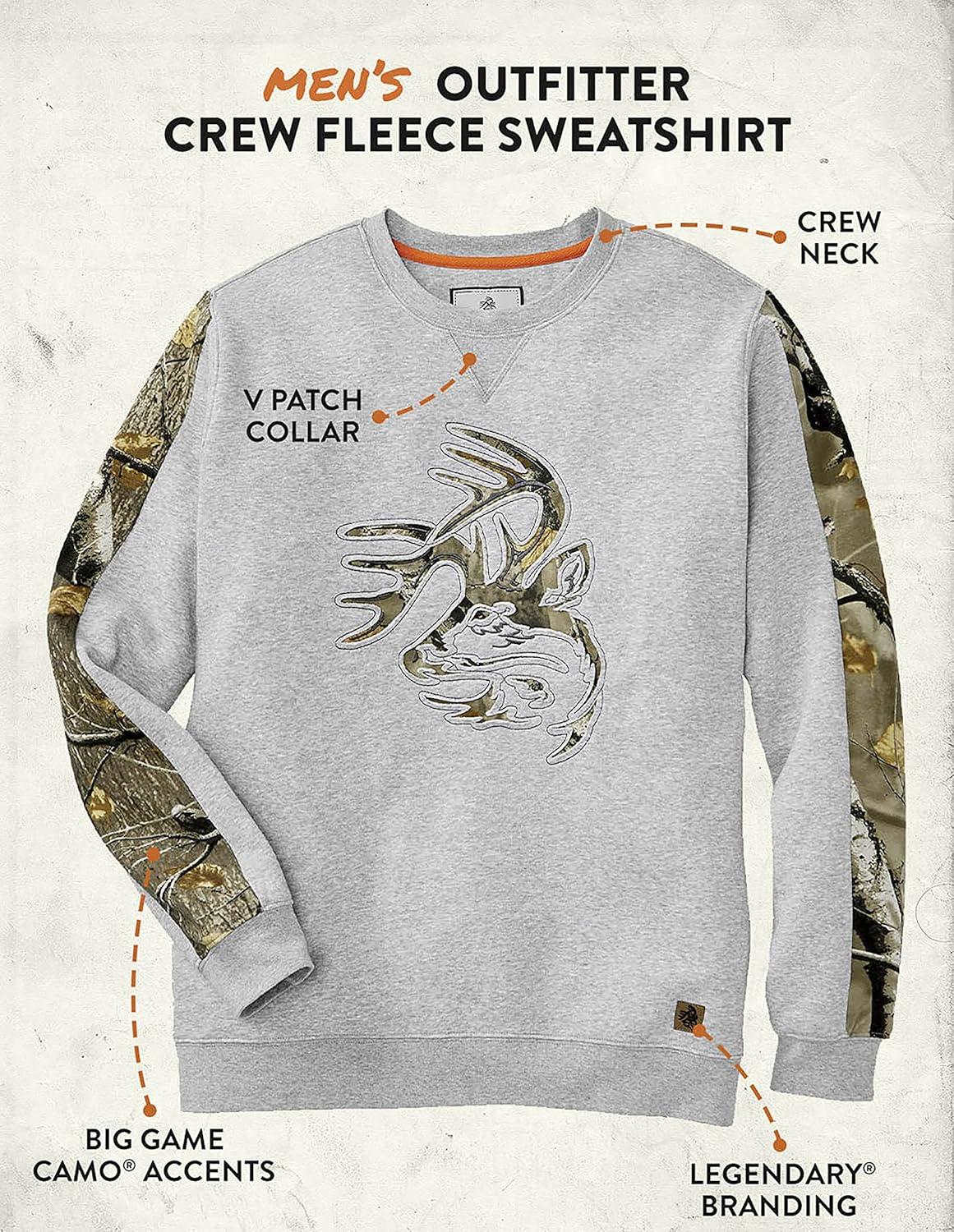 imageLegendary Whitetails Mens Outfitter Crew Fleece SweatshirtAthletic Heather