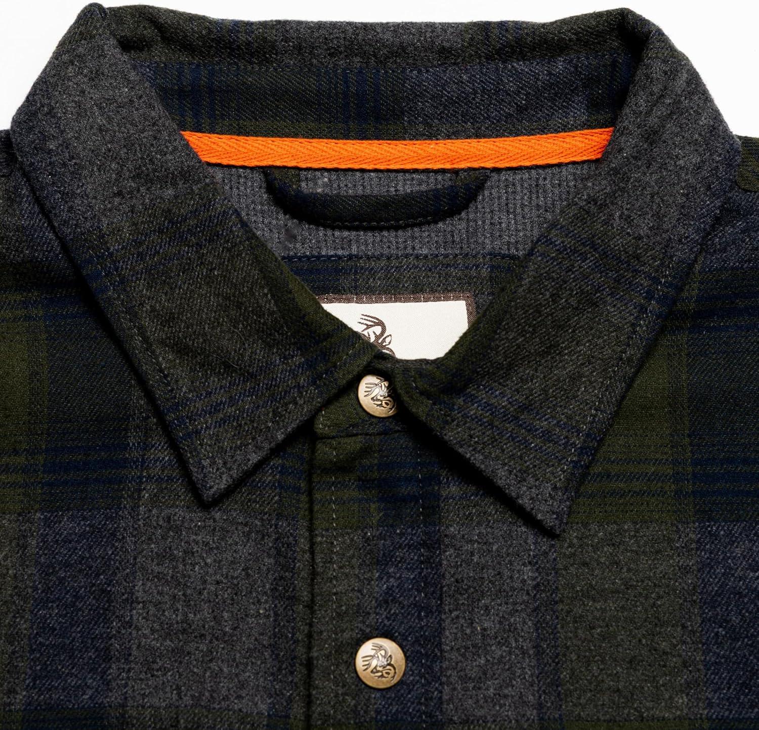 imageLegendary Whitetails Mens Thermal Lined Shirt Jacket Plaid Flannel Polyfill InsulatedBalsam Shadow Plaid