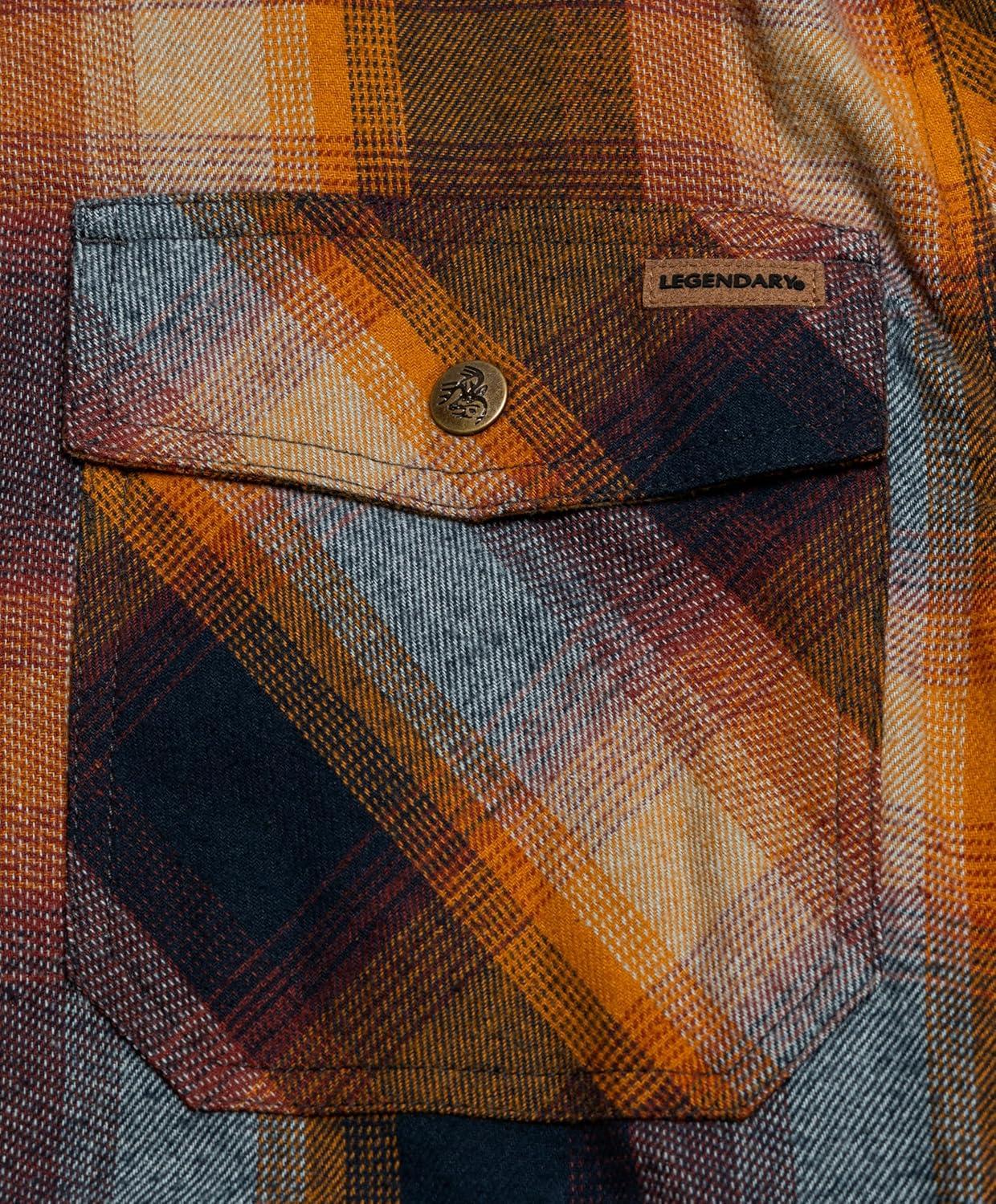 imageLegendary Whitetails Mens Thermal Lined Shirt Jacket Plaid Flannel Polyfill InsulatedBig Sky Cabin Plaid