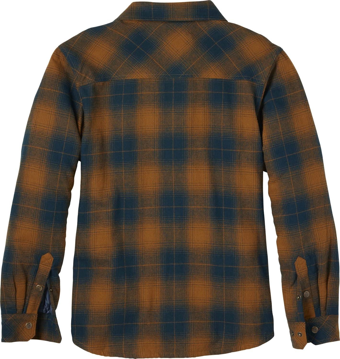 imageLegendary Whitetails Mens Thermal Lined Shirt Jacket Plaid Flannel Polyfill InsulatedBurnt End Plaid