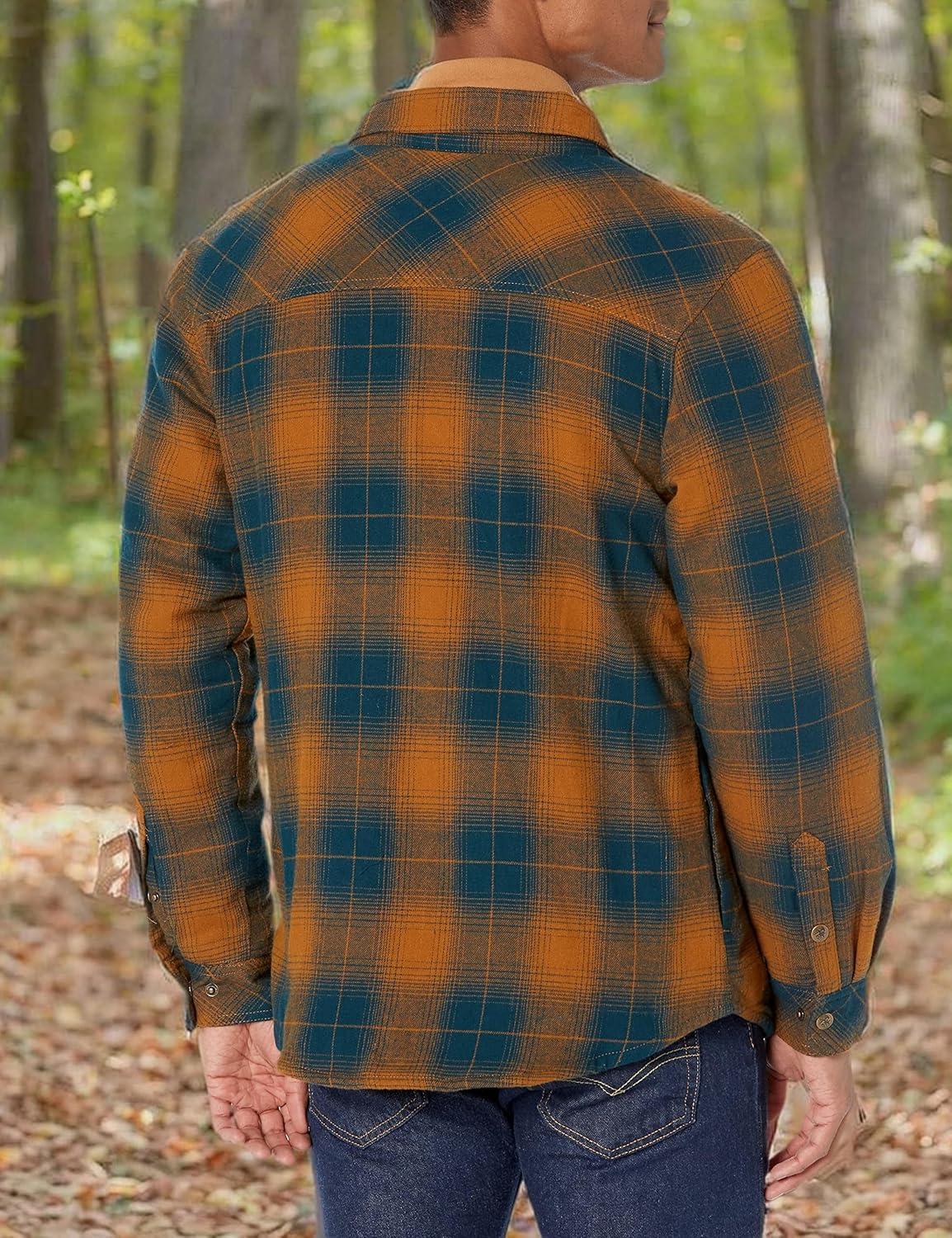 imageLegendary Whitetails Mens Thermal Lined Shirt Jacket Plaid Flannel Polyfill InsulatedBurnt End Plaid