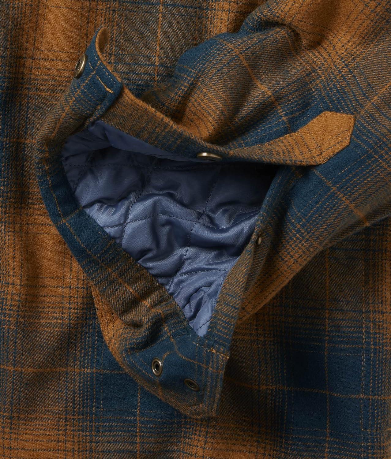 imageLegendary Whitetails Mens Thermal Lined Shirt Jacket Plaid Flannel Polyfill InsulatedBurnt End Plaid