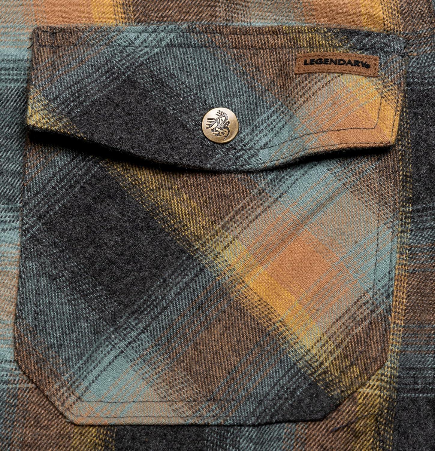 imageLegendary Whitetails Mens Thermal Lined Shirt Jacket Plaid Flannel Polyfill InsulatedSky