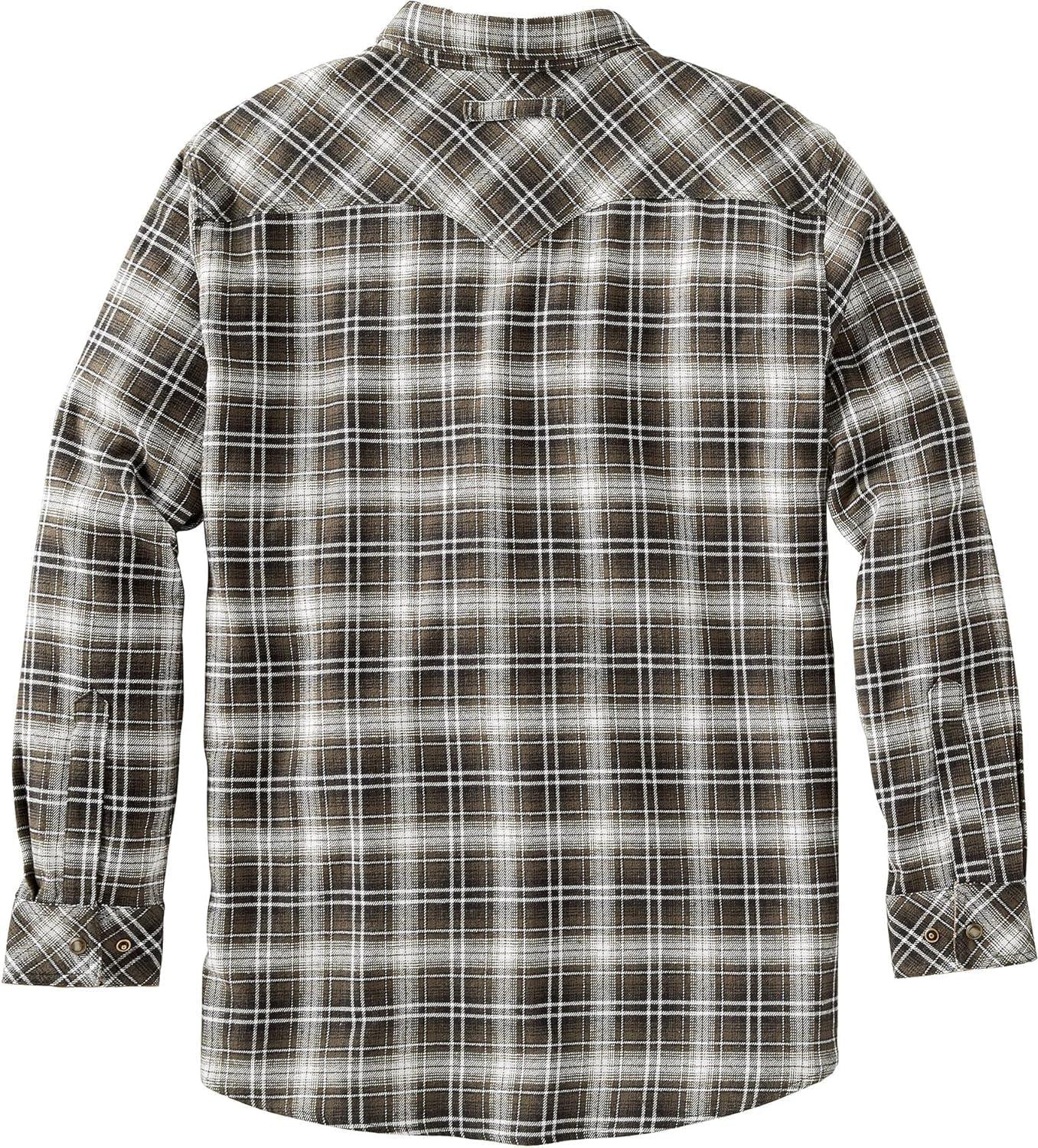 imageLegendary Whitetails Mens Western Flannel Shirt Button Up Brushed CottonForage Green Plaid