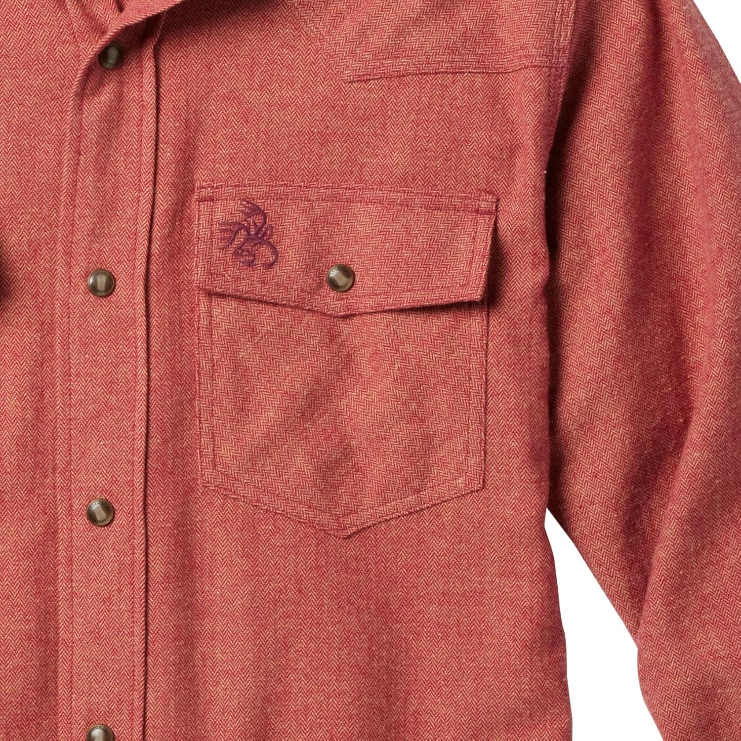 imageLegendary Whitetails Mens Western Flannel Shirt Button Up Brushed CottonRusty Red Spur