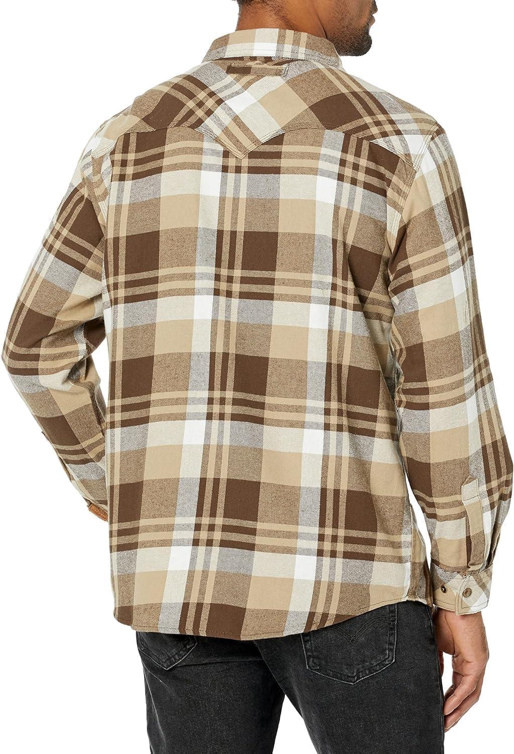 imageLegendary Whitetails Mens Western Flannel Shirt Button Up Brushed CottonTobacco Range Plaid