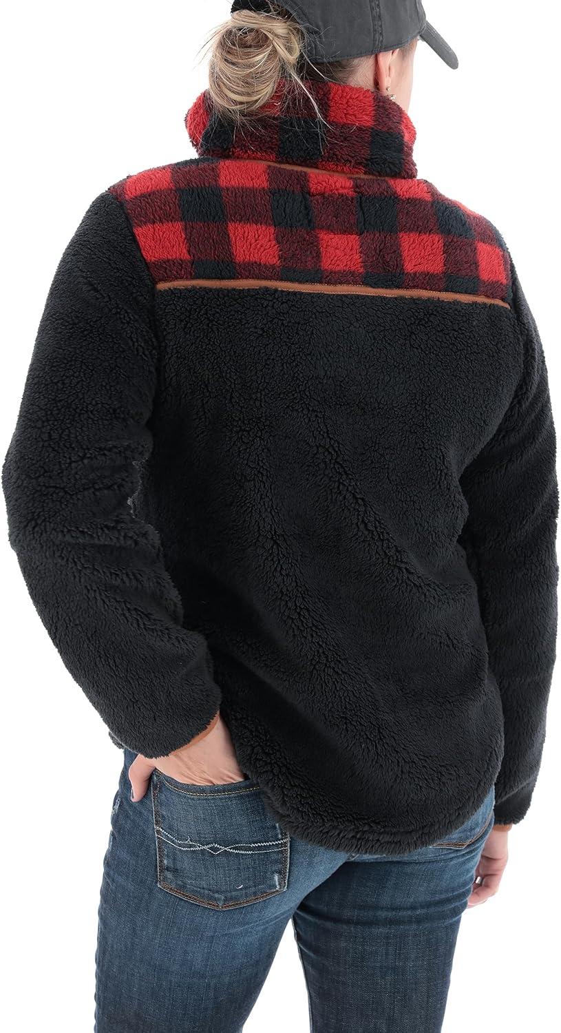 imageLegendary Whitetails Womens Fuzzy Hide Fleece Pullover 14 ZipBuffalo Plaid