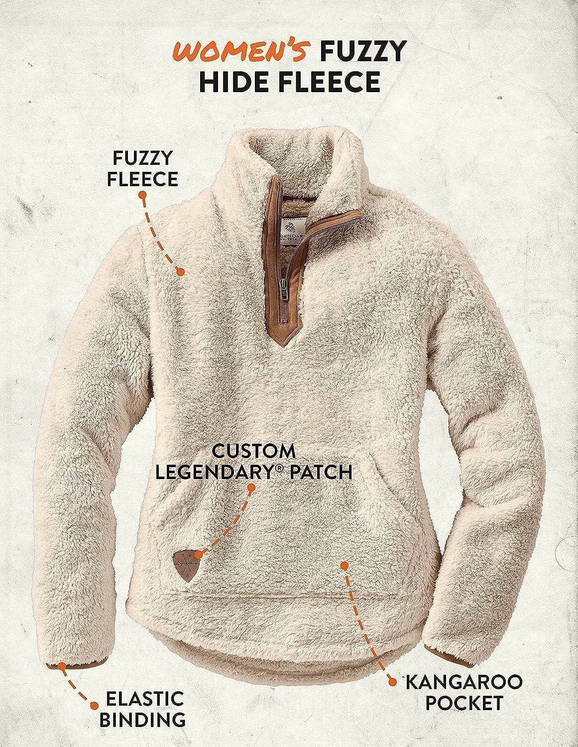 imageLegendary Whitetails Womens Fuzzy Hide Fleece Pullover 14 ZipWinter Heather