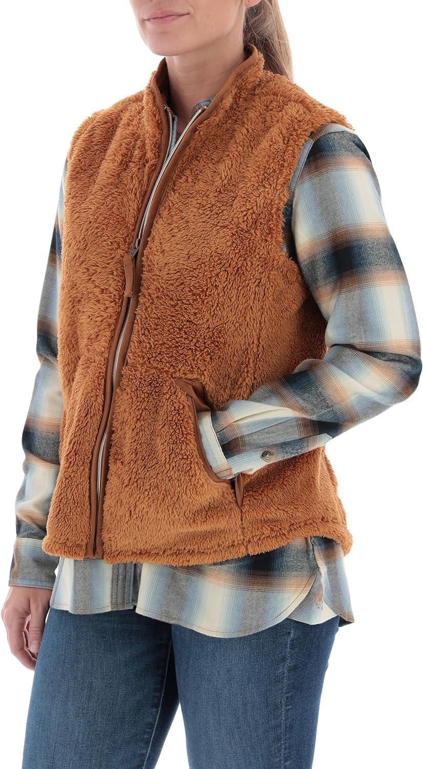 imageLegendary Whitetails Womens Fuzzy Hide Fleece VestCashew
