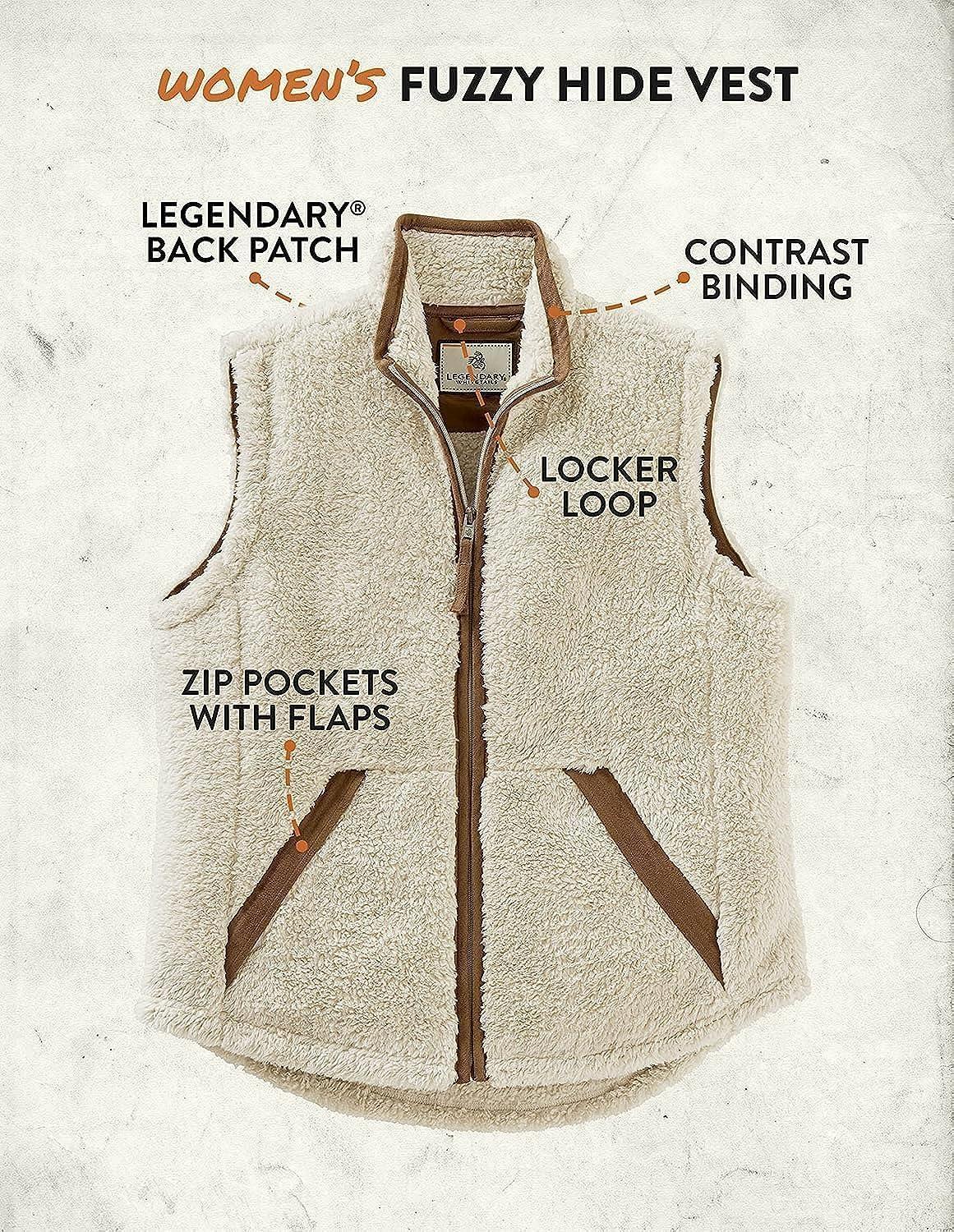 imageLegendary Whitetails Womens Fuzzy Hide Fleece VestCream