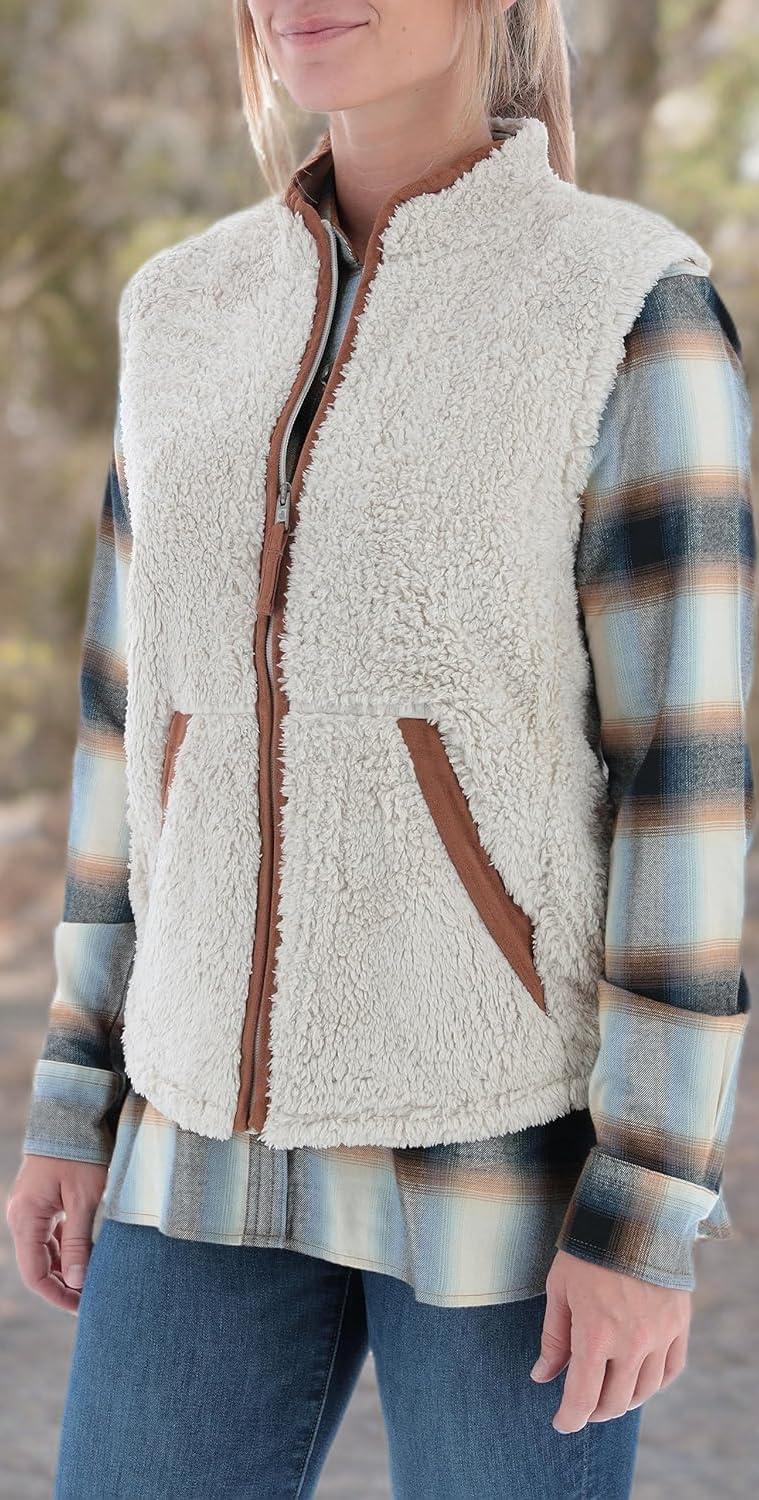 imageLegendary Whitetails Womens Fuzzy Hide Fleece VestCream